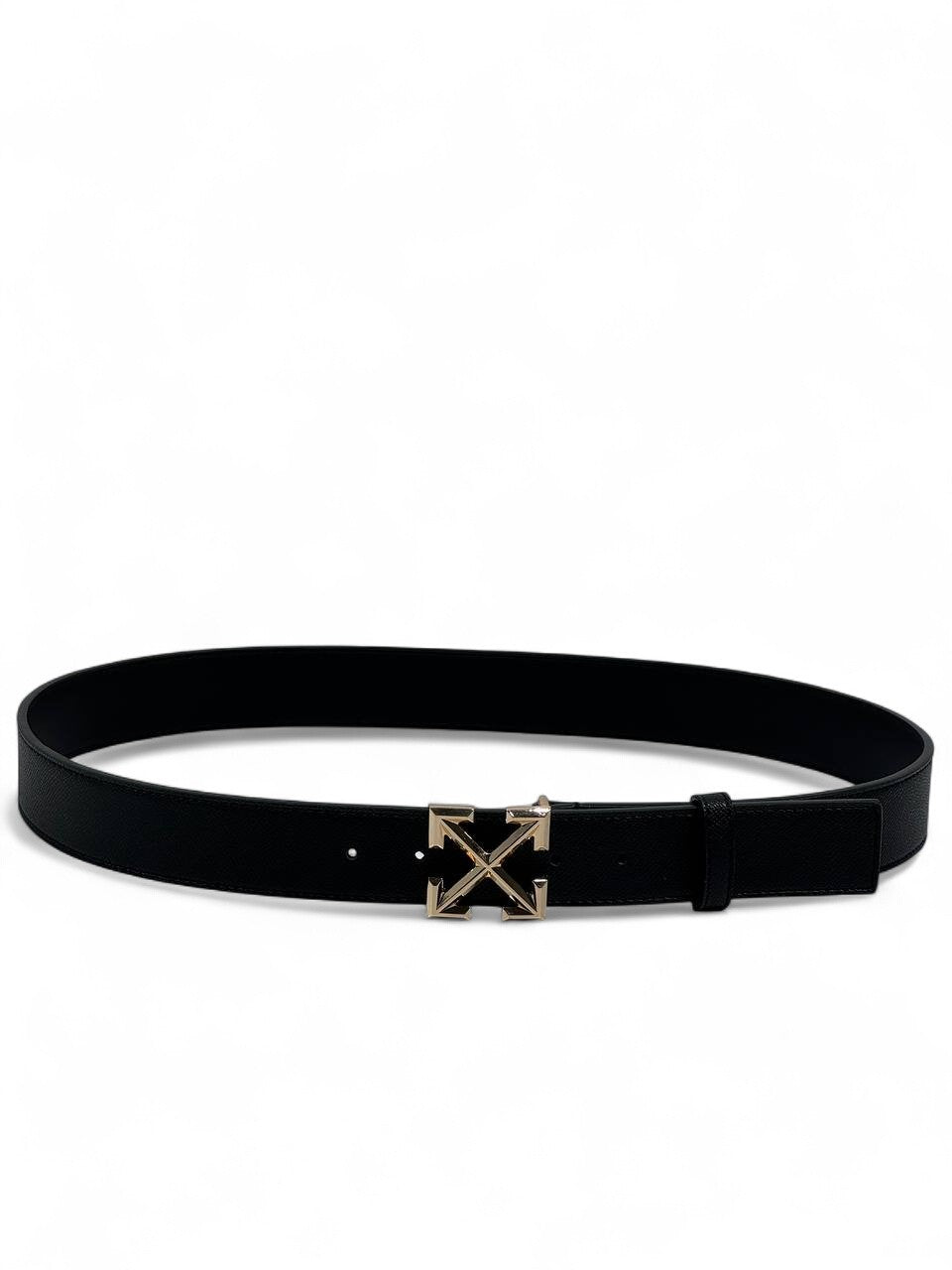 Off-White™ Gold Arrow Belt 🖤 (115 cm) | Premium Leather Minimal Edition