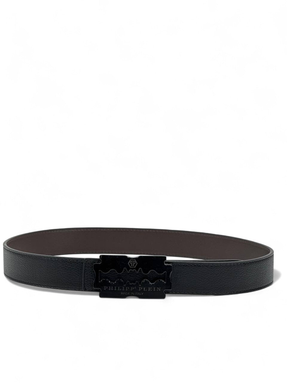 Philipp Plein™ Razor Buckle Belt ⚫ (115 cm | Made in Italy)