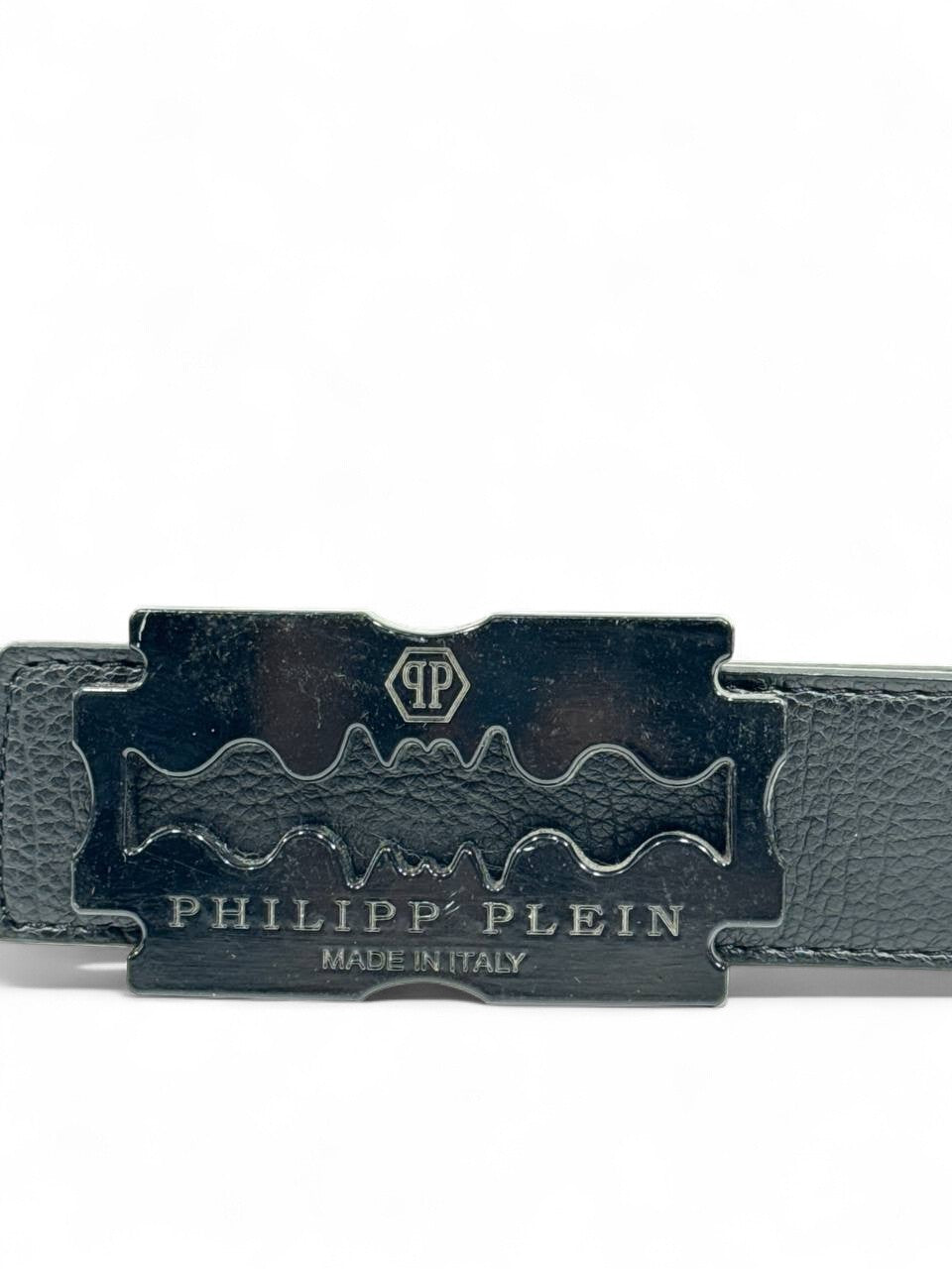 Philipp Plein™ Razor Buckle Belt ⚫ (115 cm | Made in Italy)