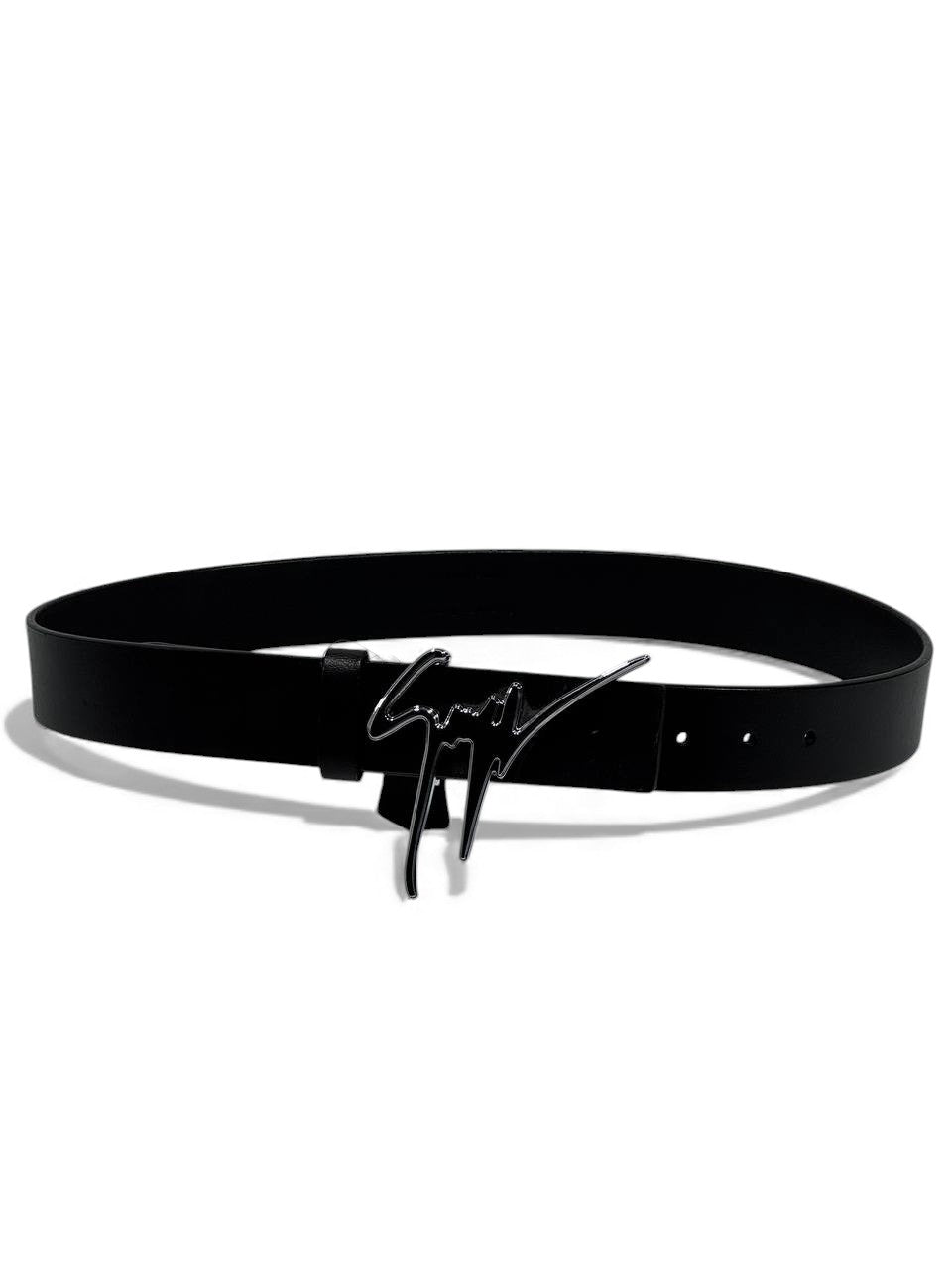 🖤 Giuseppe Zanotti Signature Belt – Matte Black (115 cm) 🖤