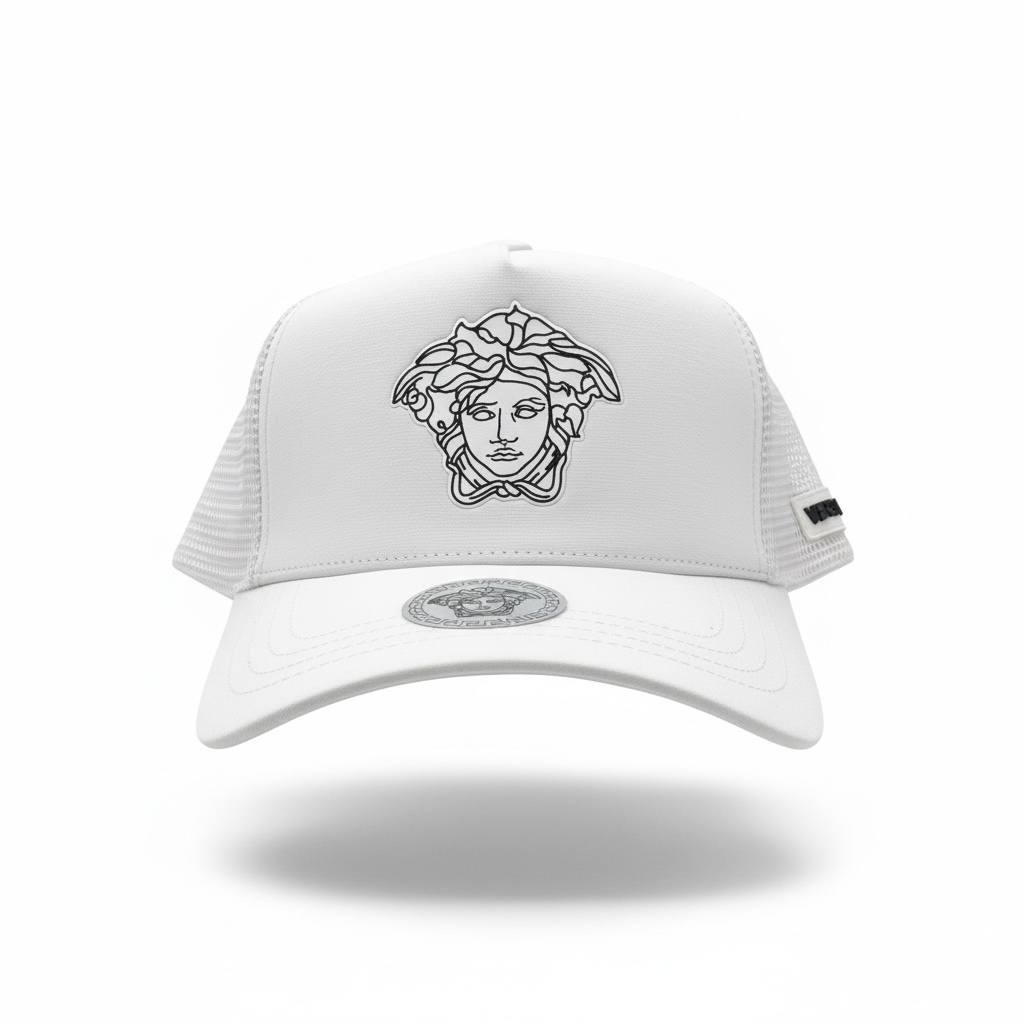 Versace Medusa White Trucker Cap π€π₯π§’