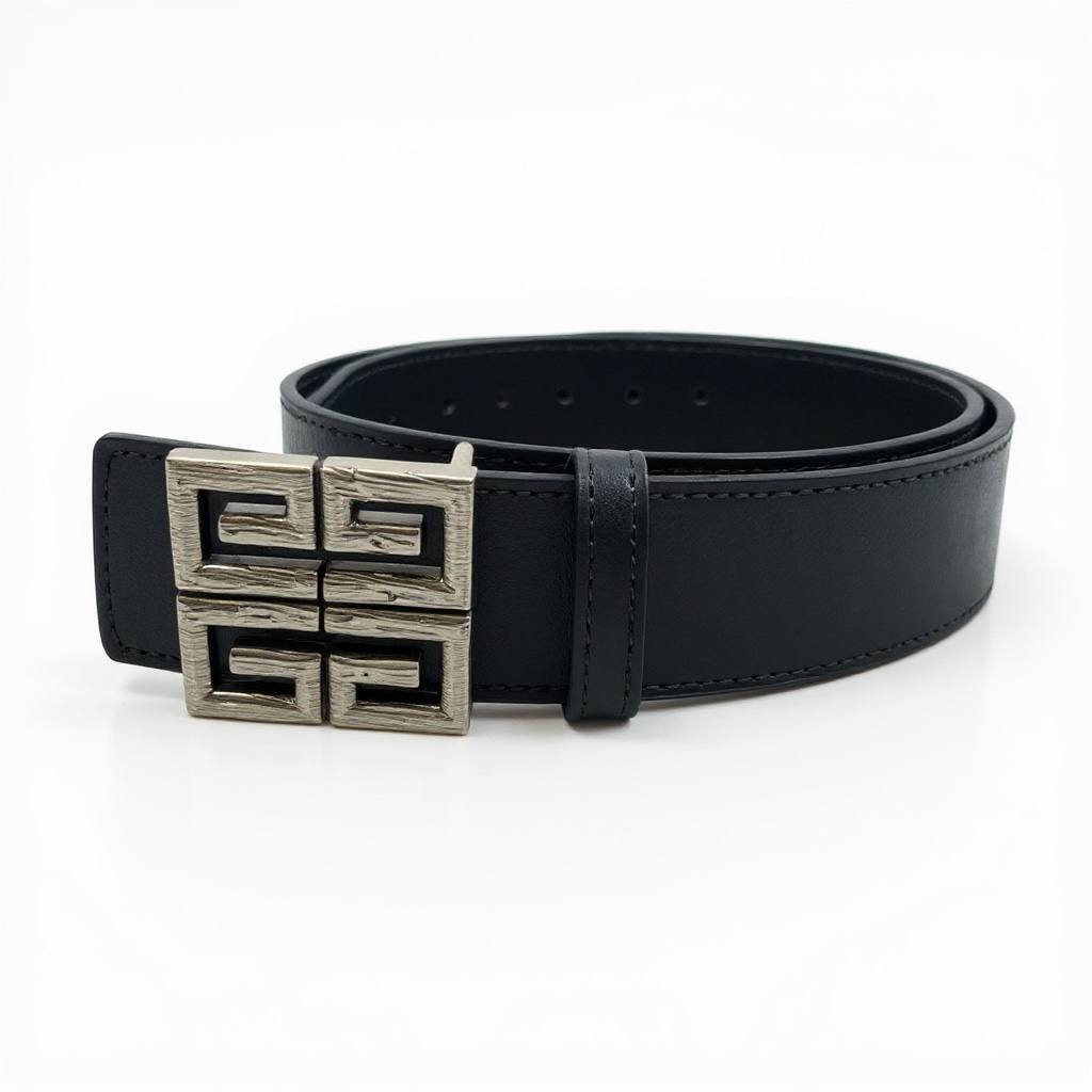 Givenchy 4G Logo Leather Belt – Black Designer Statement Belt 🖤✨ 110 cm