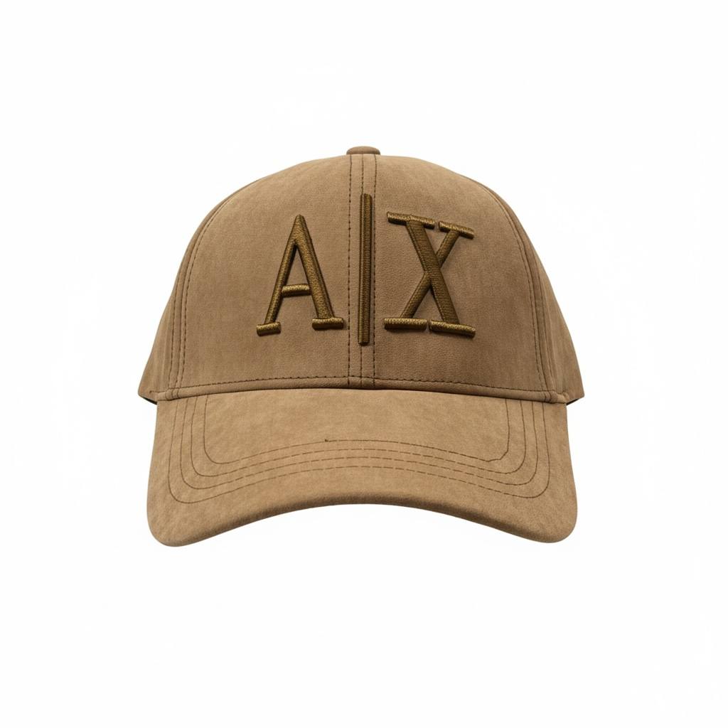 A|X Armani Exchange Beige Suede Cap π€π§’β¨π₯