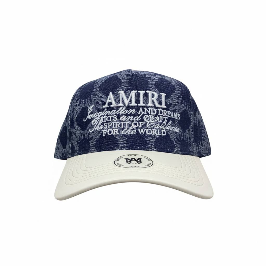 AMIRI Blue Monogram Script Cap ππ§’β¨