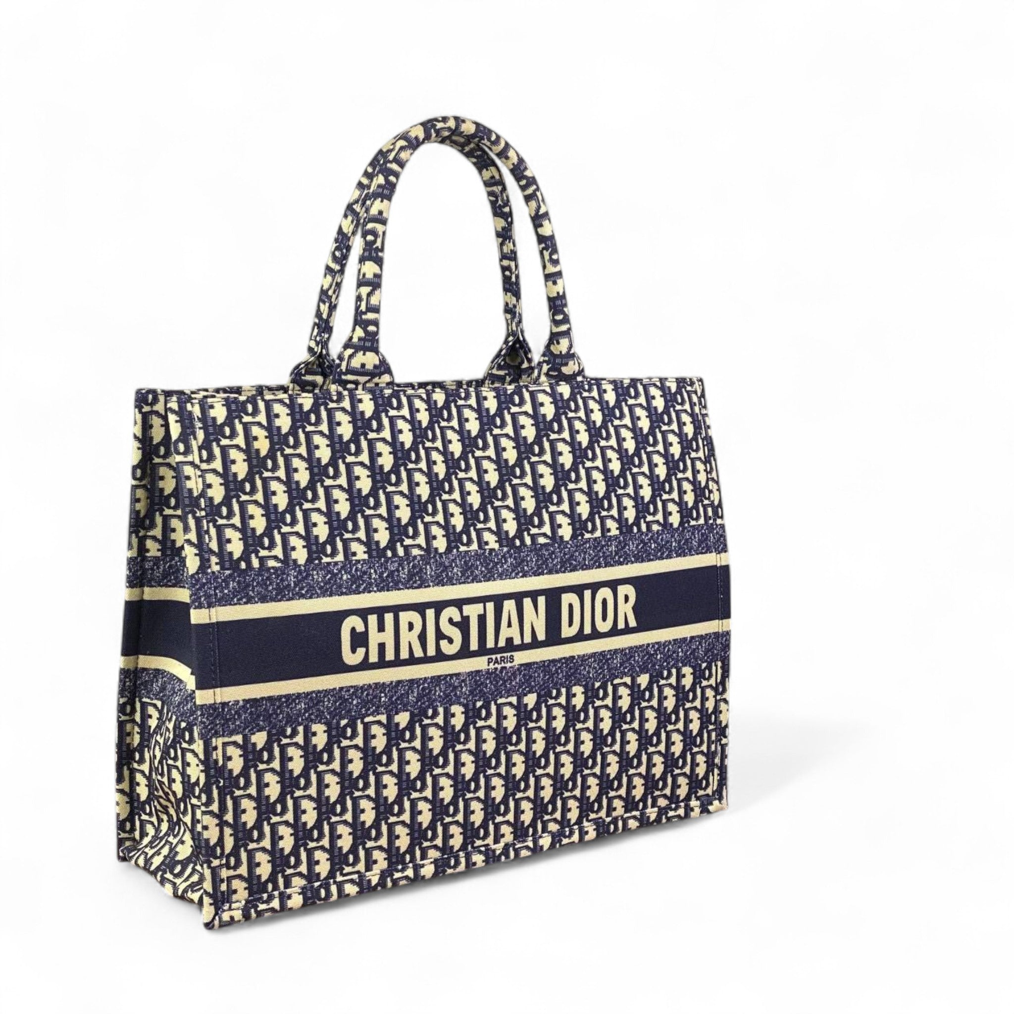 Christian Dior Book Tote Bag β Navy Oblique Canvas π