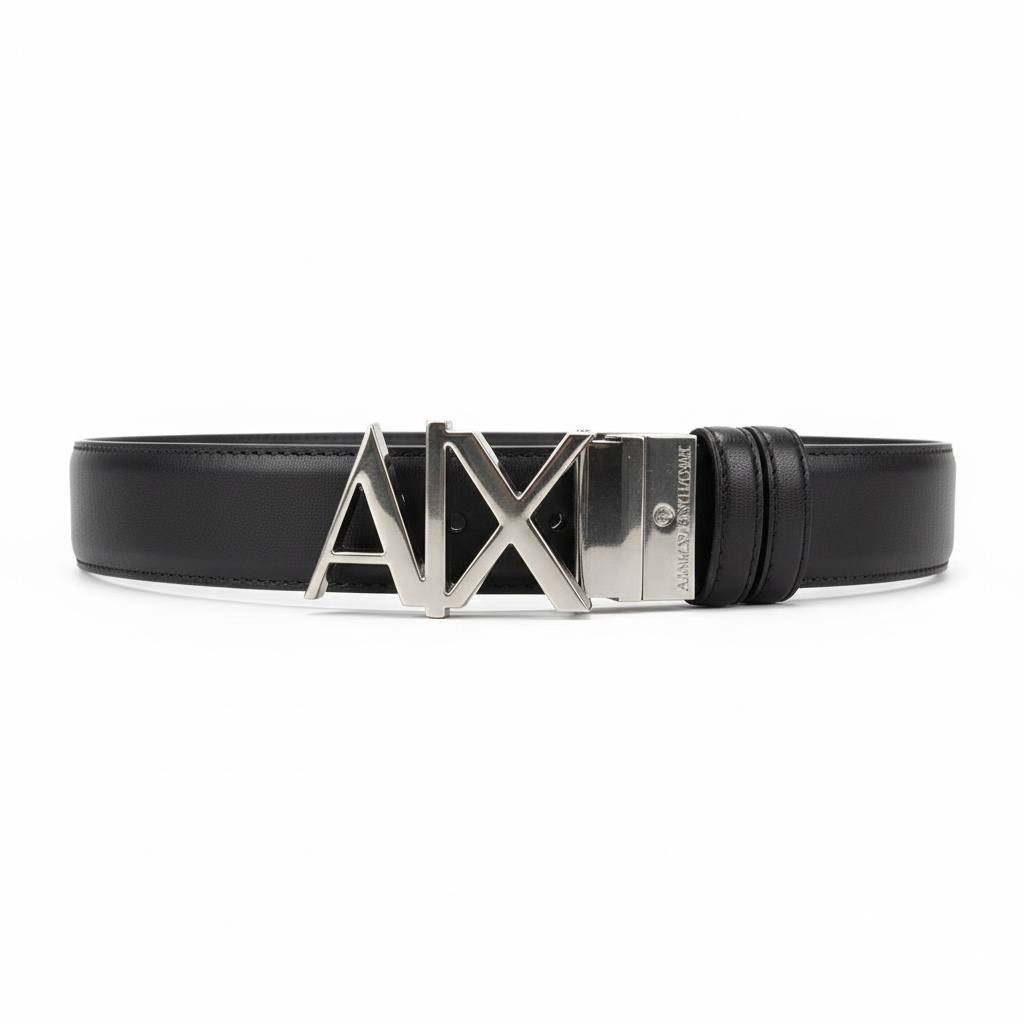 Armani Exchange Reversible Leather Belt β AX Logo Buckle π€β¨ (130cm)