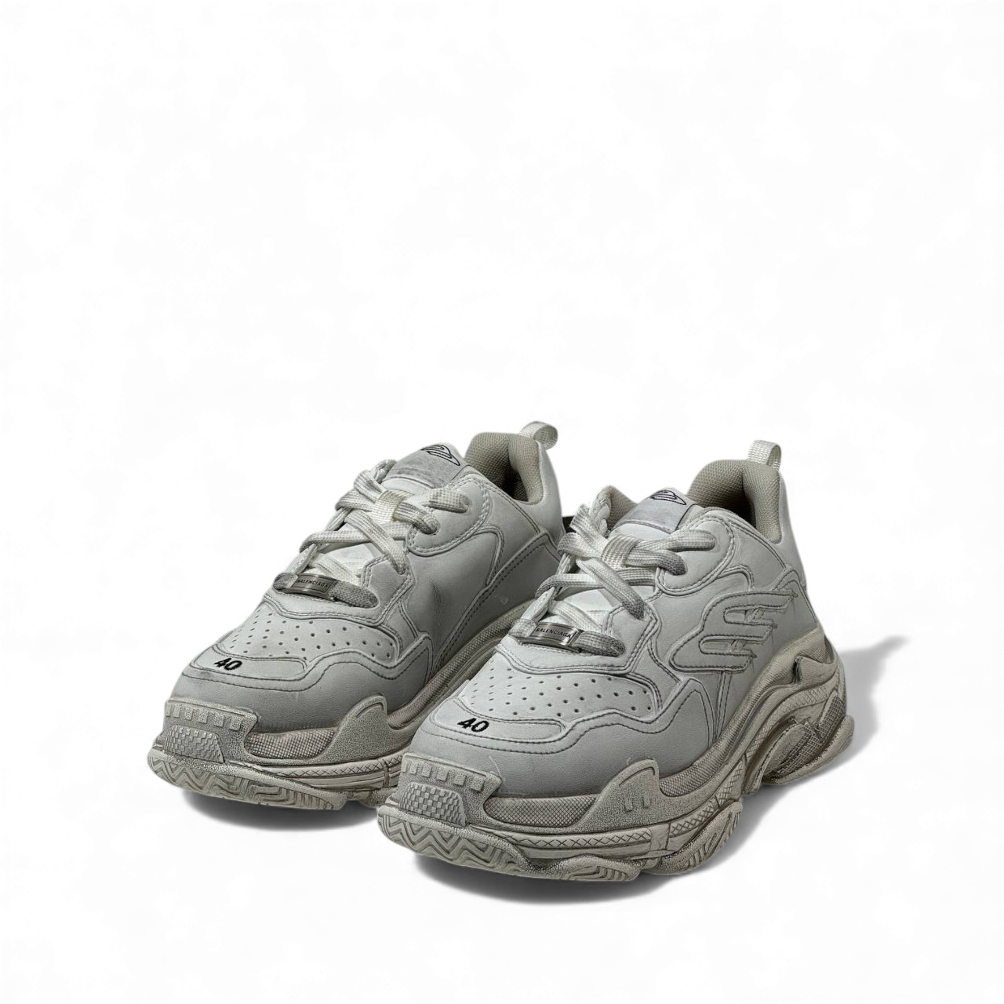 Balenciaga Triple S β White Monolith Edition π