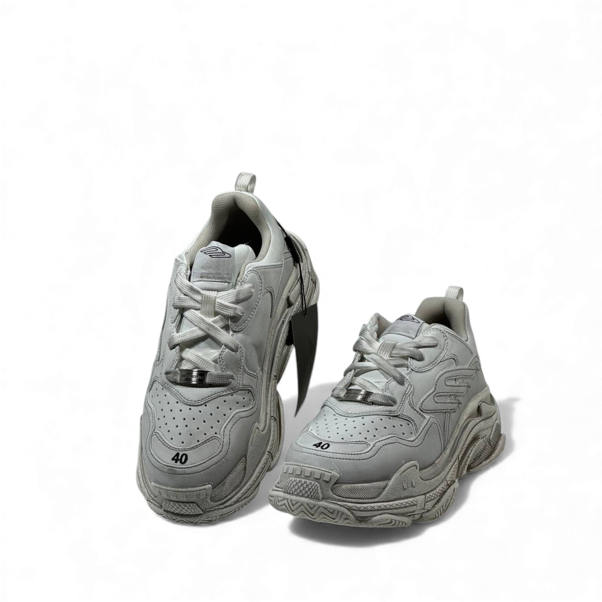 Balenciaga Triple S β White Monolith Edition π