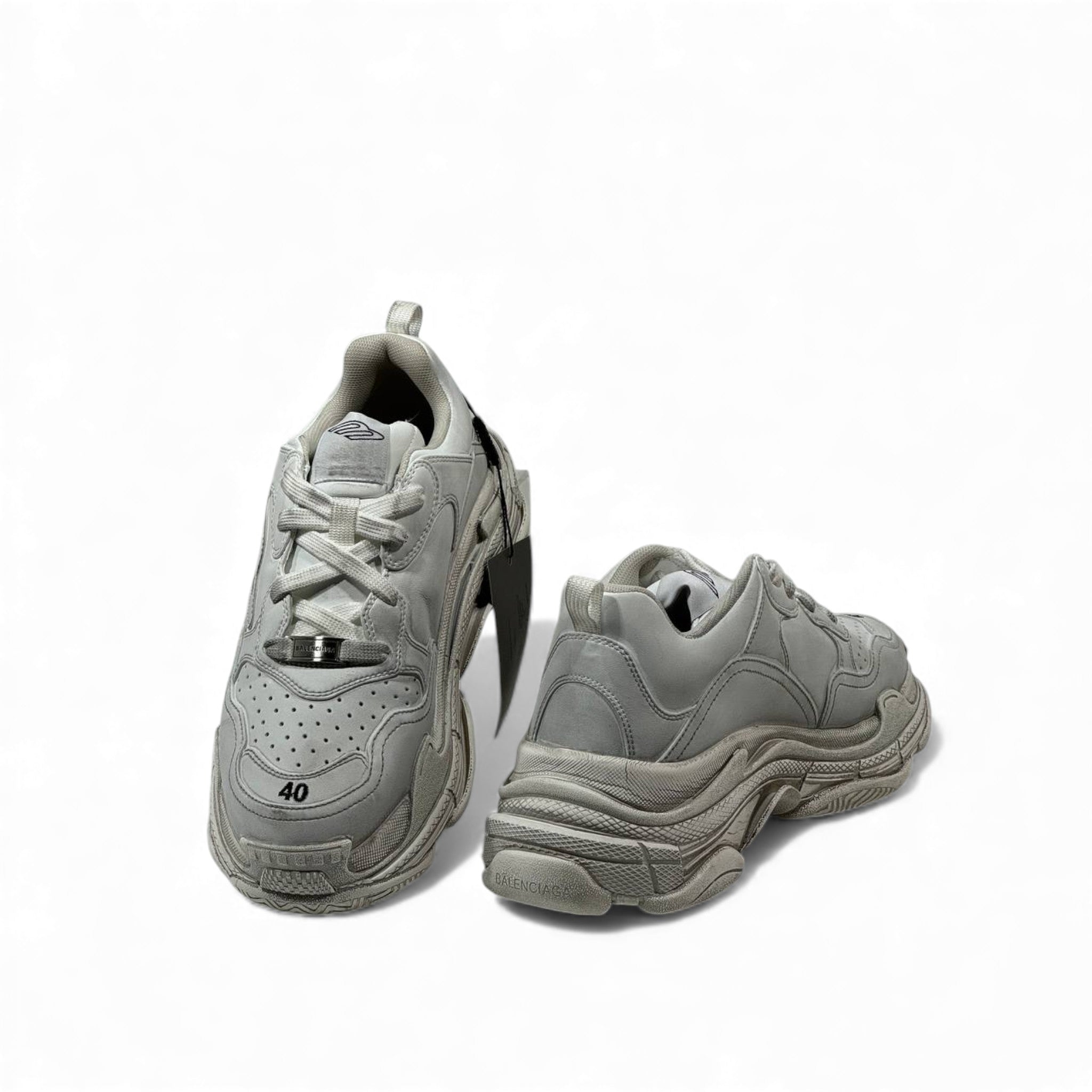 Balenciaga Triple S β White Monolith Edition π