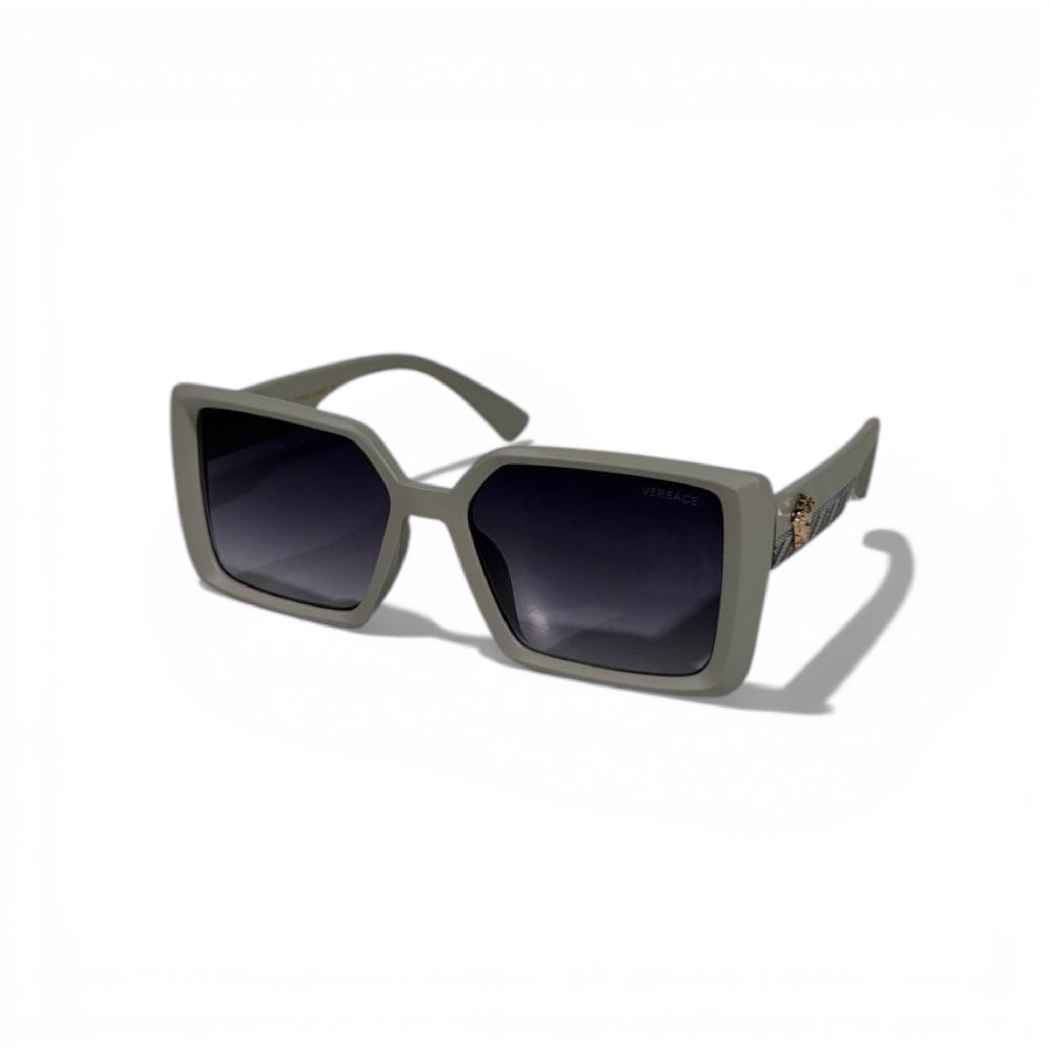 Versace Oversized Square Sunglasses – Matte Grey Statement Edition 🩶🕶️