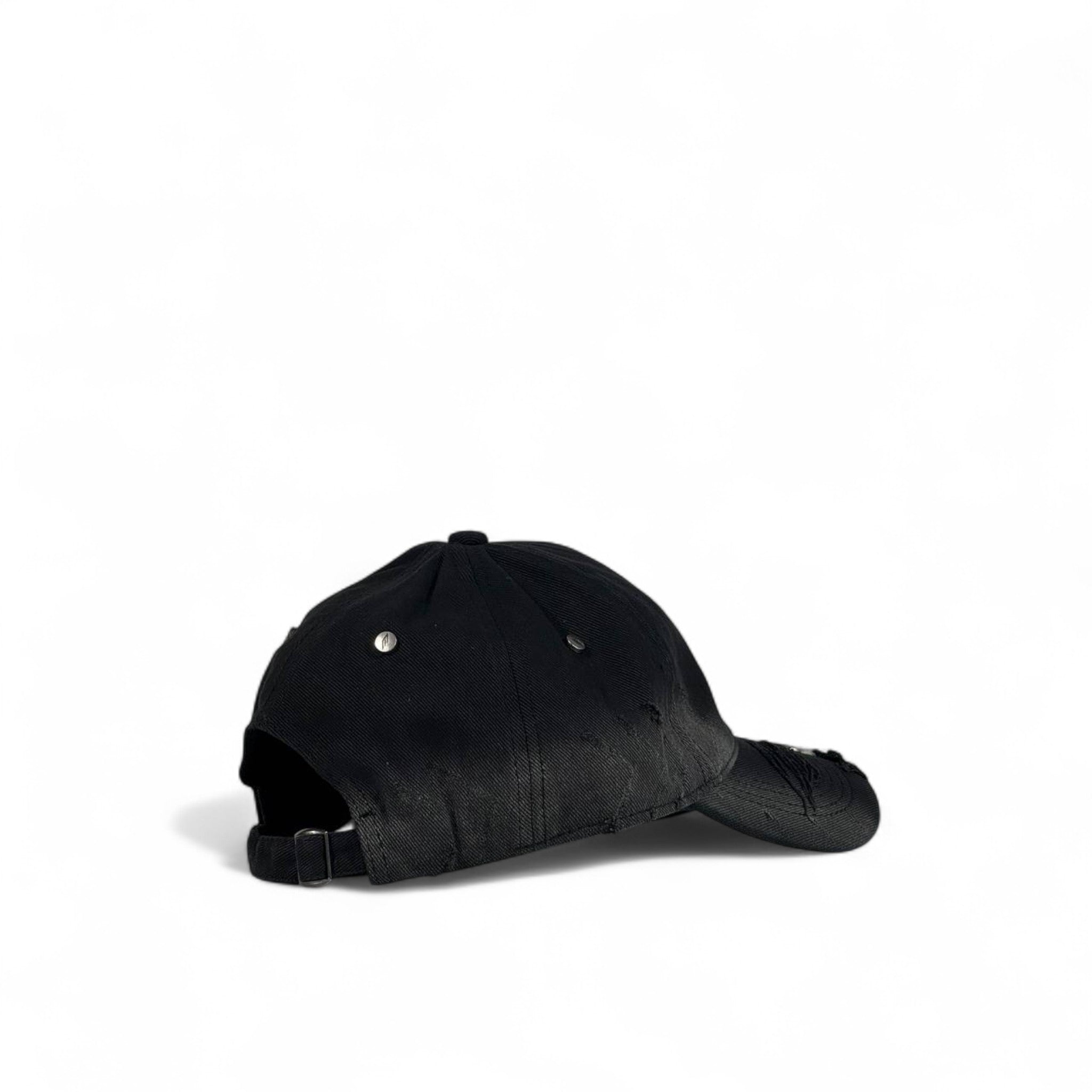 Balenciaga Style Black Distressed Baseball Cap š¤ | Luxury Urban Fashion