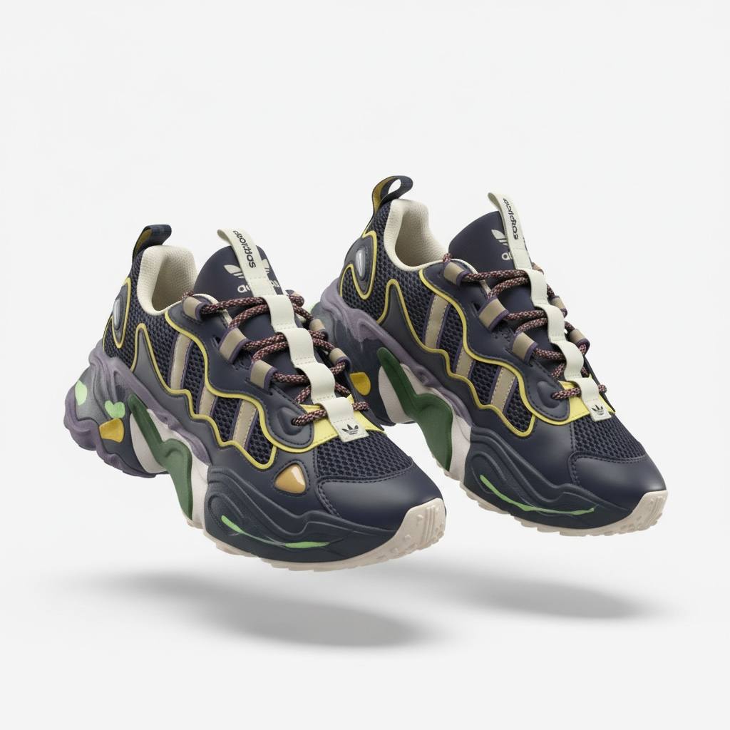 Adidas Ozweego Navy Green Chunky Sneakers πππ | Bold Retro Street Energy π₯β‘