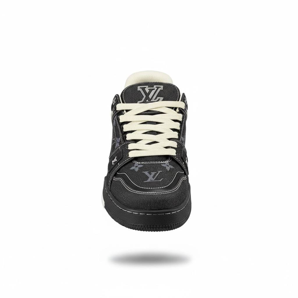 Louis Vuitton Black Denim Monogram Sneakers π€β¨ | Luxury Street Icon ππ₯