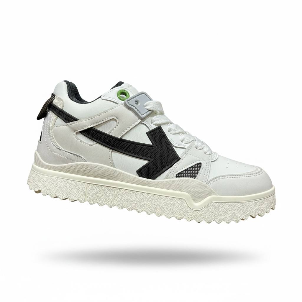 Off-Whiteβ’ White & Black Low Sneakers π€π€π | Iconic Street Luxury π₯β¨