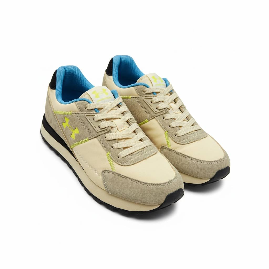 Under Armour Beige & Neon Sneakers π€ππ | Sporty Everyday Comfort β‘π₯