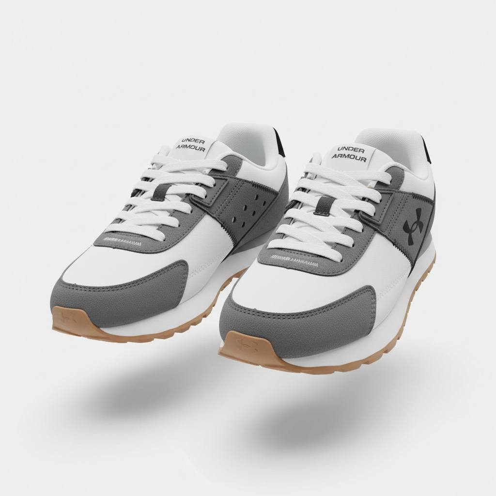 Under Armour White & Grey Sneakers π€π©Άπ | Clean Sport Performance Style β‘π₯