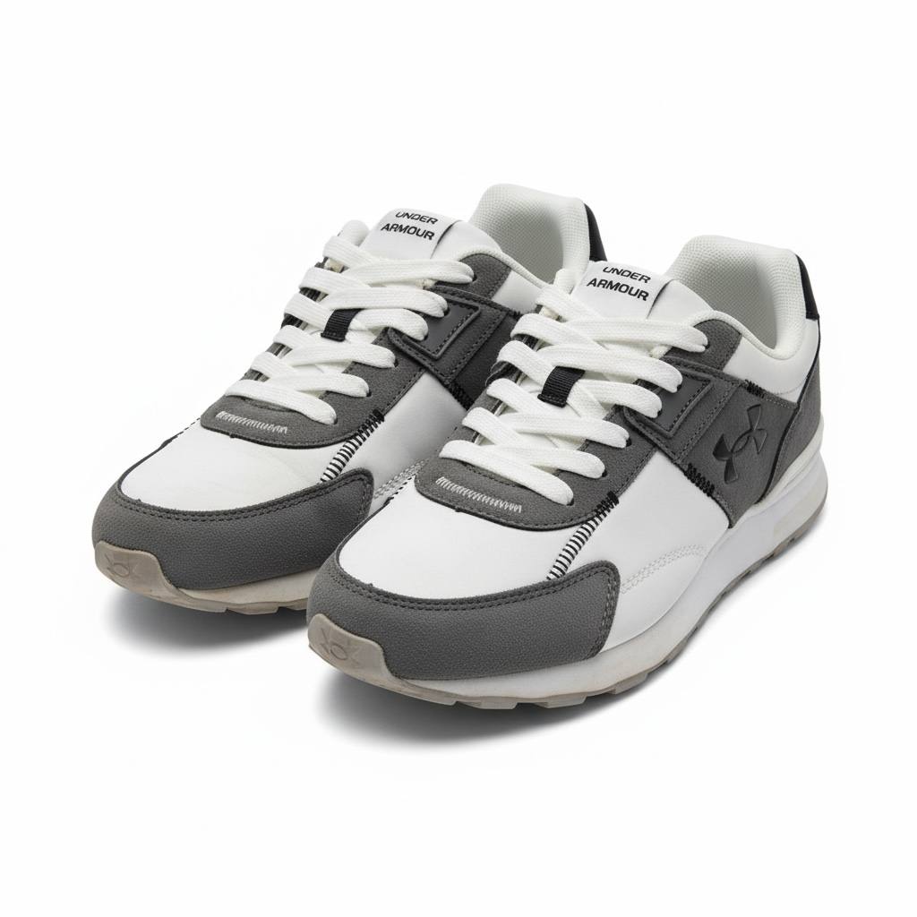 Under Armour White & Grey Sneakers π€π©Άπ | Clean Sport Performance Style β‘π₯