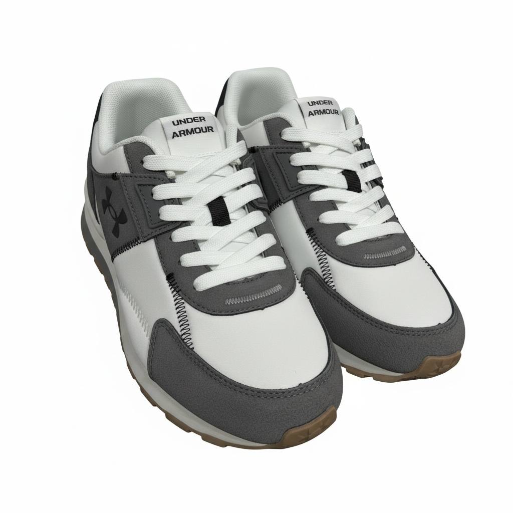 Under Armour White & Grey Sneakers π€π©Άπ | Clean Sport Performance Style β‘π₯