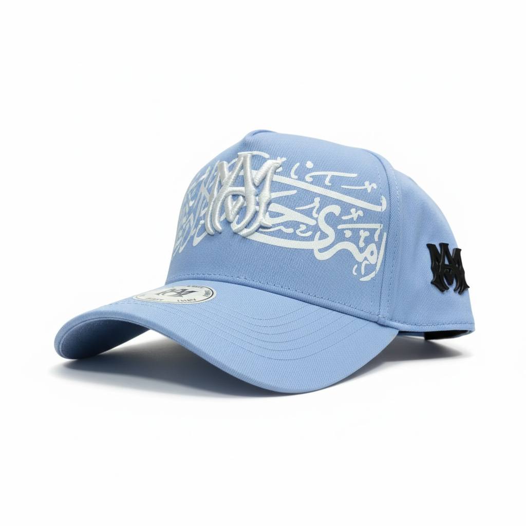 AMIRI Sky Blue Monogram Cap πβ¨ | Signature Street Luxury