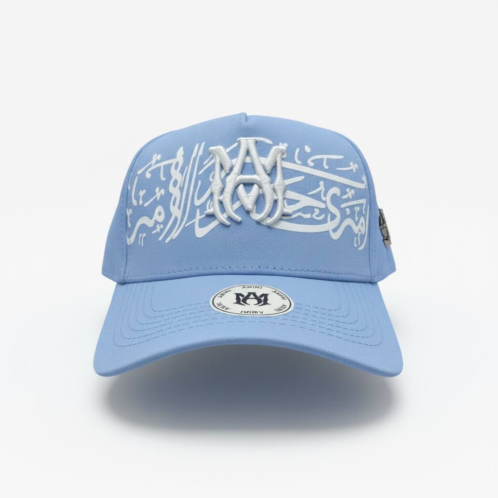 AMIRI Sky Blue Monogram Cap πβ¨ | Signature Street Luxury