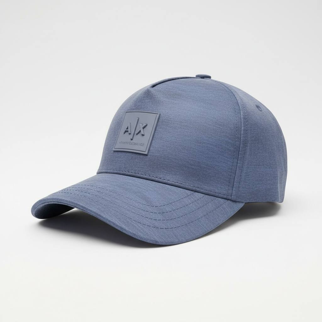 Armani Exchange AX Steel Blue Logo Cap π΅β¨ | Refined Everyday Essential