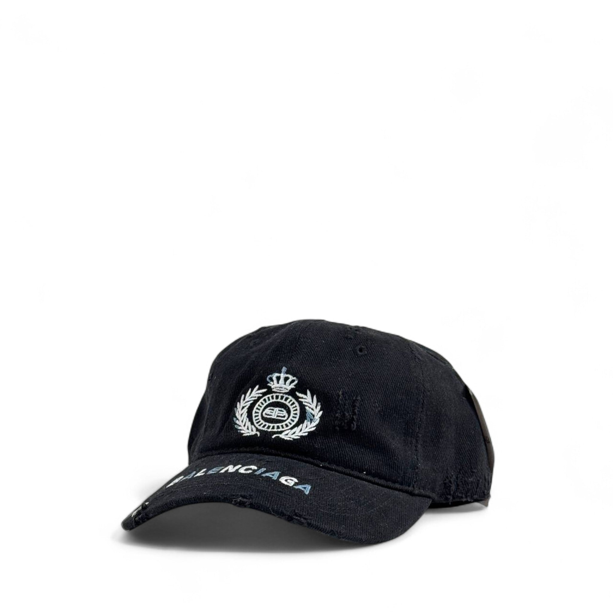 đź–¤ Balenciaga Crest Logo Cap | Black Distressed