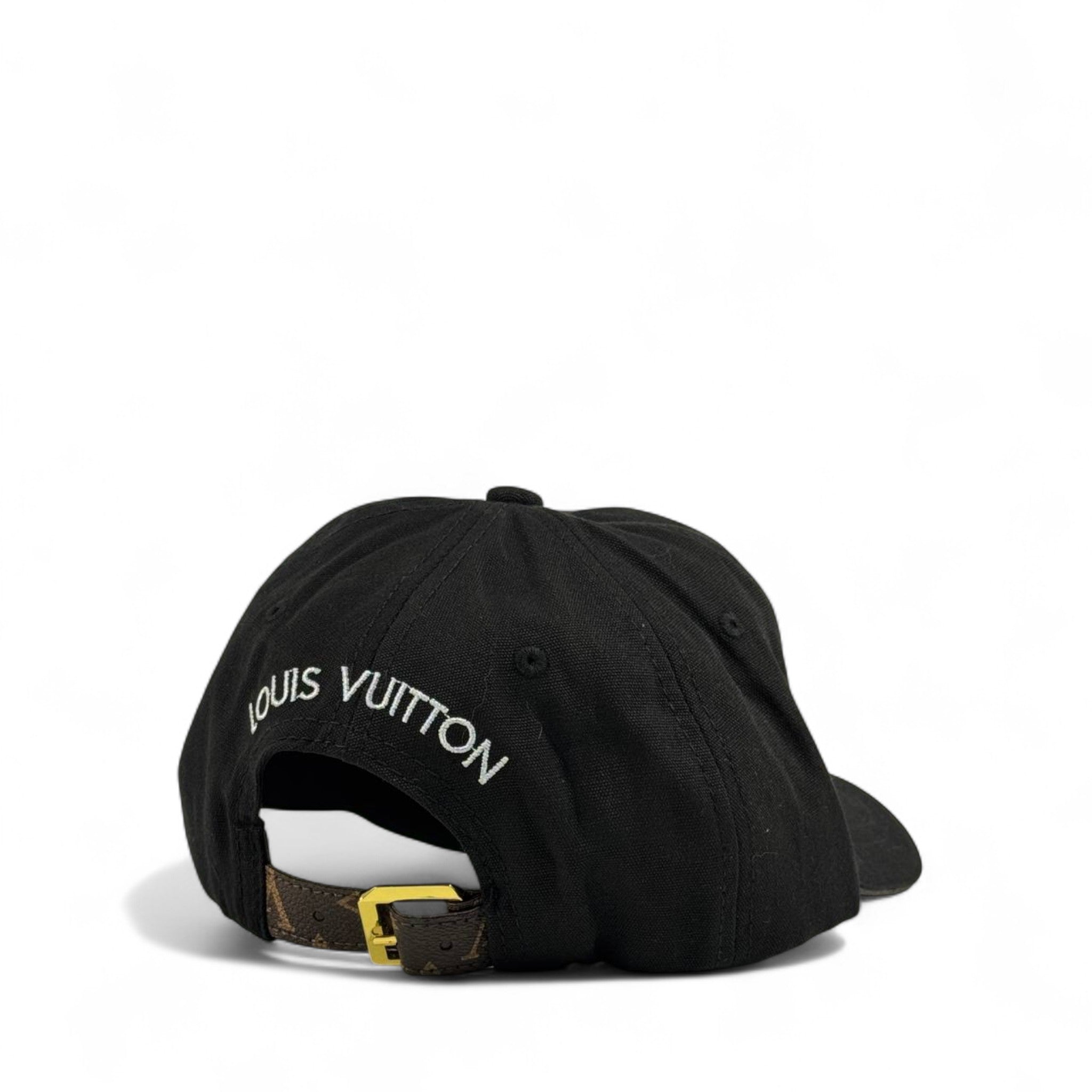𧢠Louis Vuitton Monogram Eclipse Cap | LV Flower Logo Black Hat