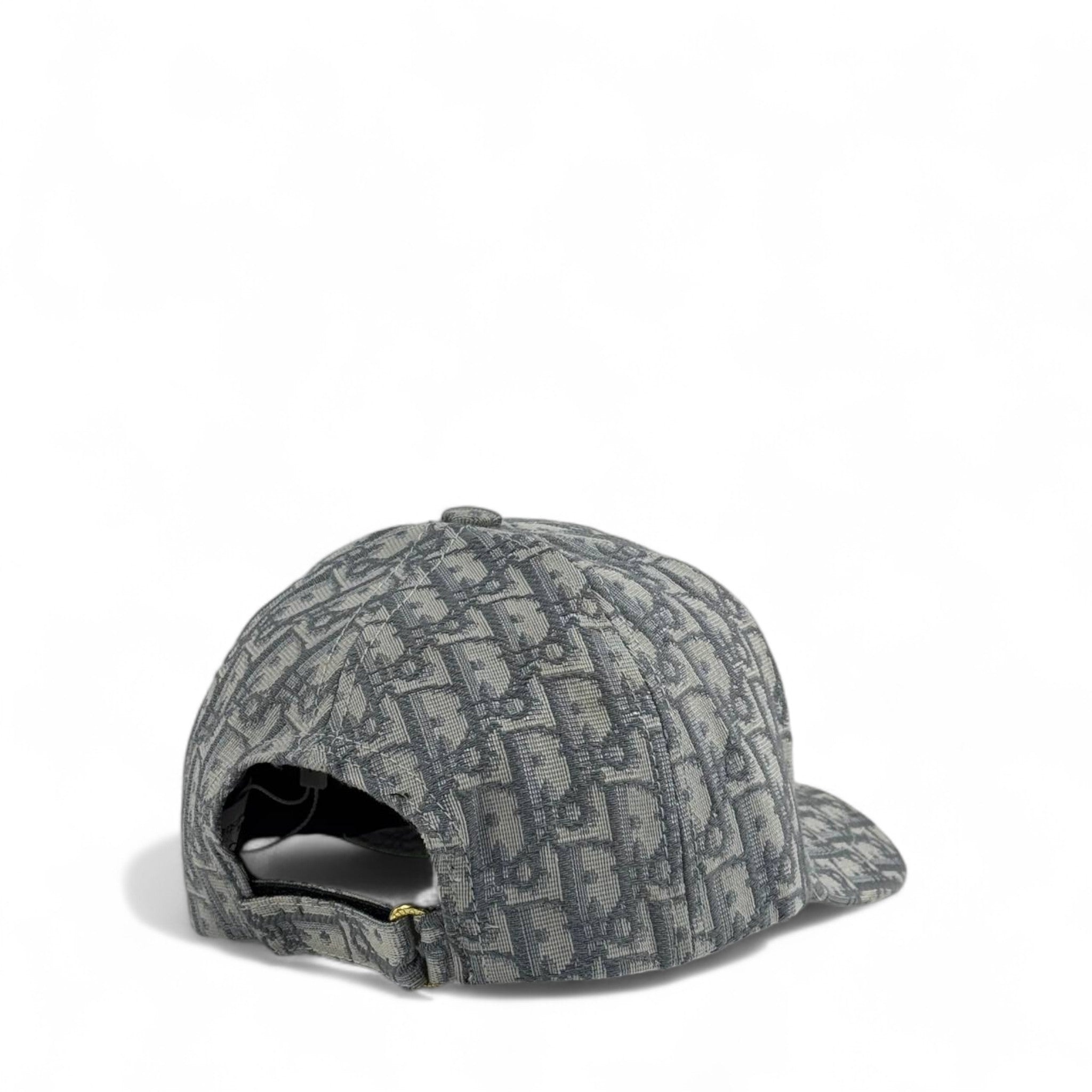 Dior Grey Oblique Cap 𧢠with Gold Embroidered Logo â¨