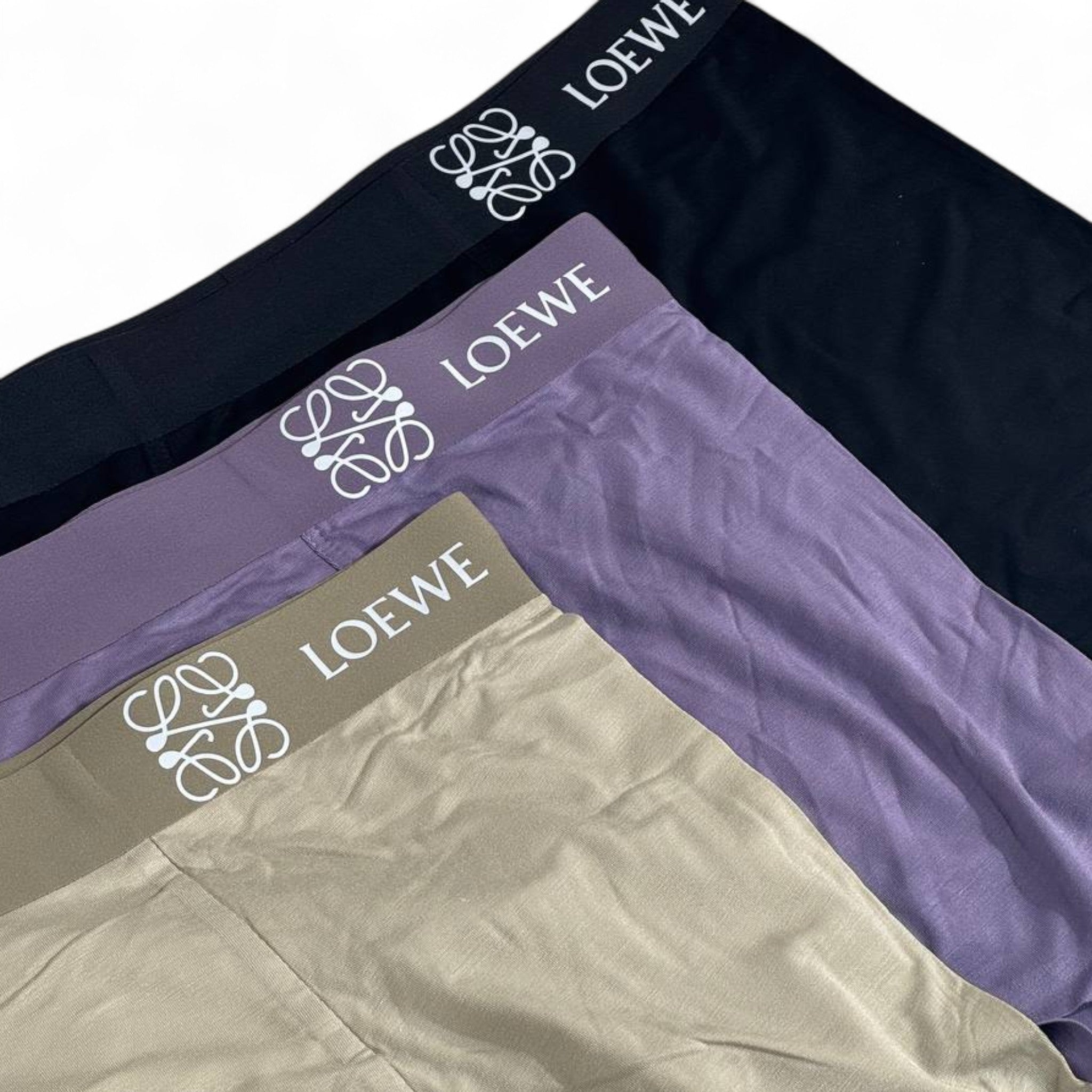 🖤 Loewe Men’s Luxury Boxer Set (3 Pieces) | Designer Comfort & Modern Elegance