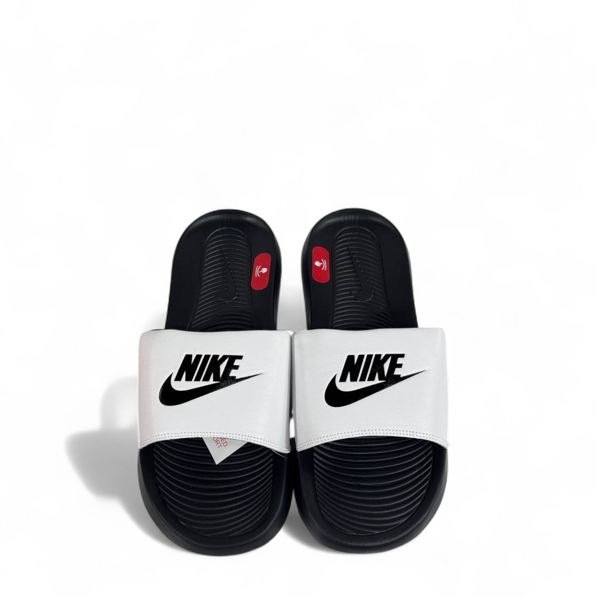 Nike Tech Black & White Slides β Classic Comfort & Sport Style
