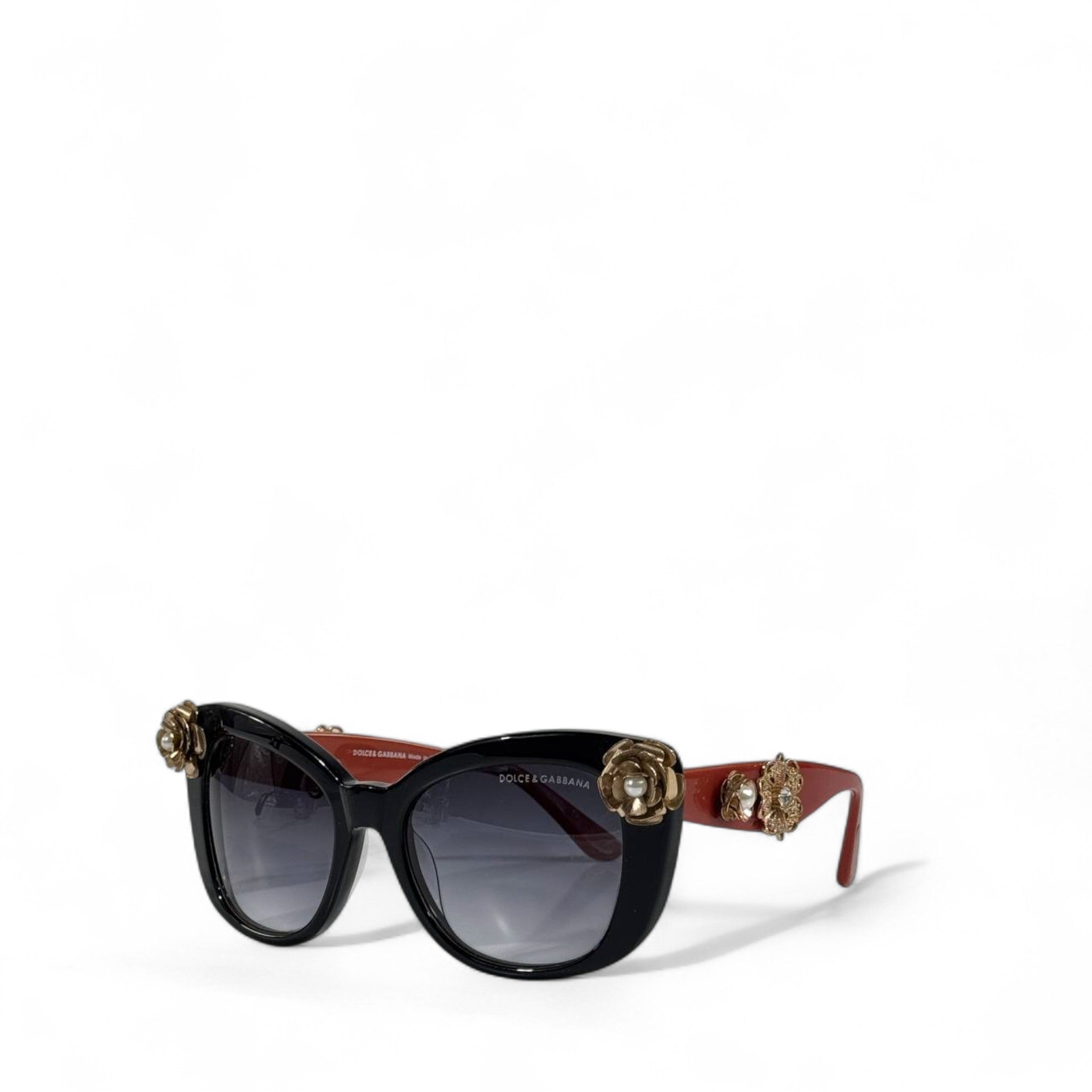 Dolce & Gabbana Floral Embellished Sunglasses š¹āØ | Black & Red Luxury Eyewear