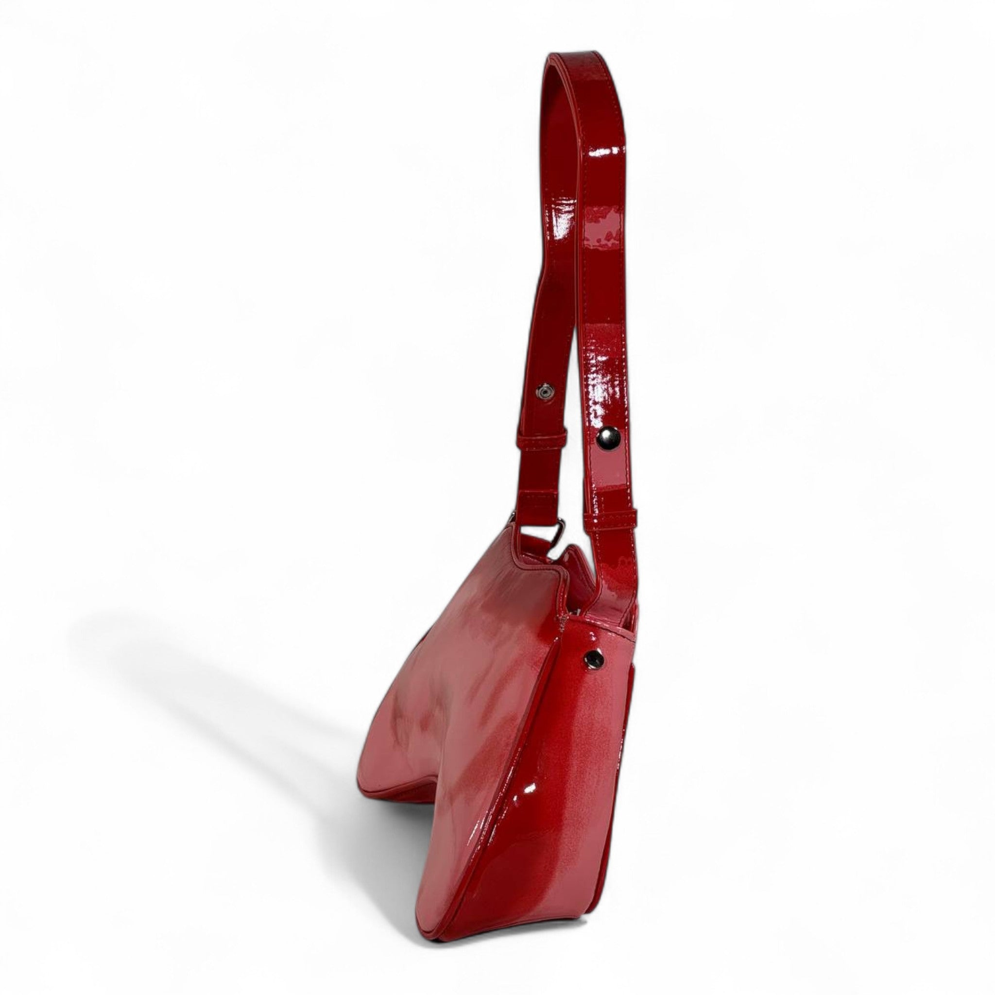 DIESEL Glossy Red Y2K Shoulder Bag 🔥❤️ | Bold Iconic Logo Statement Piece