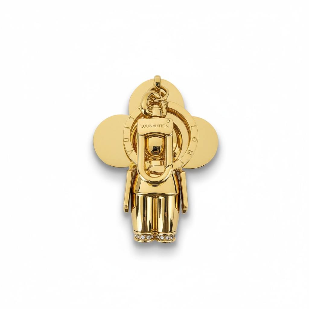 Louis Vuitton Vivienne Red Blossom Pendant 🌺✨ | Gold Collector Charm