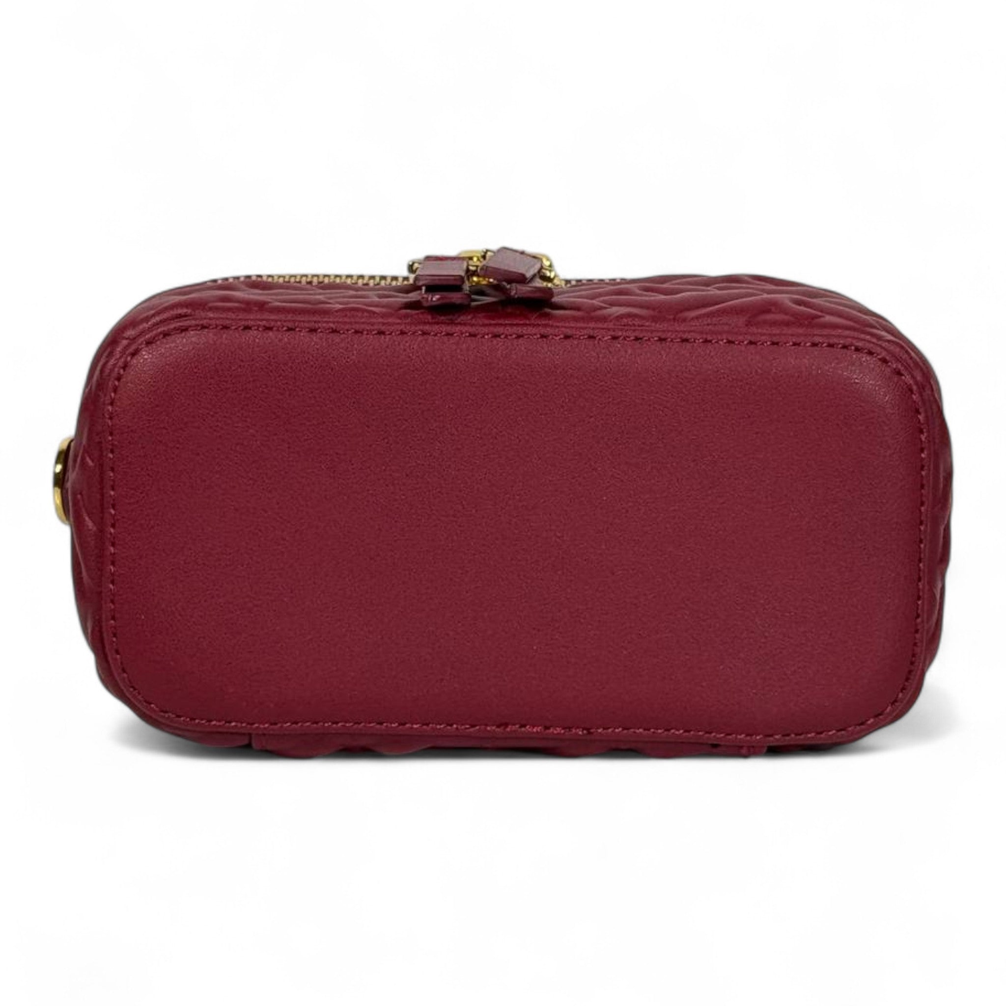 FENDI Red Nappa FF Vanity Box Bag β€οΈβ¨ | Quilted Monogram & Gold Hardware