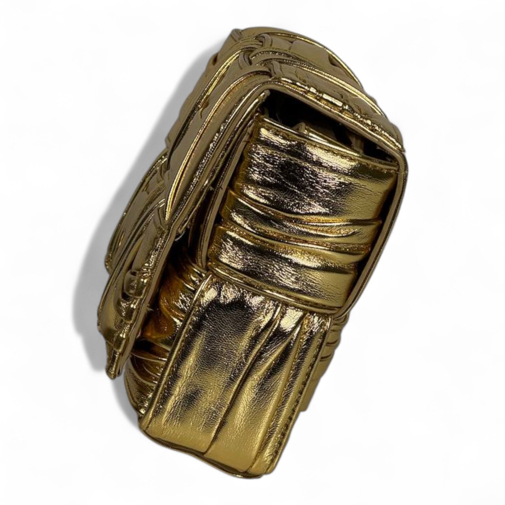 Bottega Veneta Gold Padded Cassette Bag β¨π | Metallic Intreccio Luxury Shoulder Bag