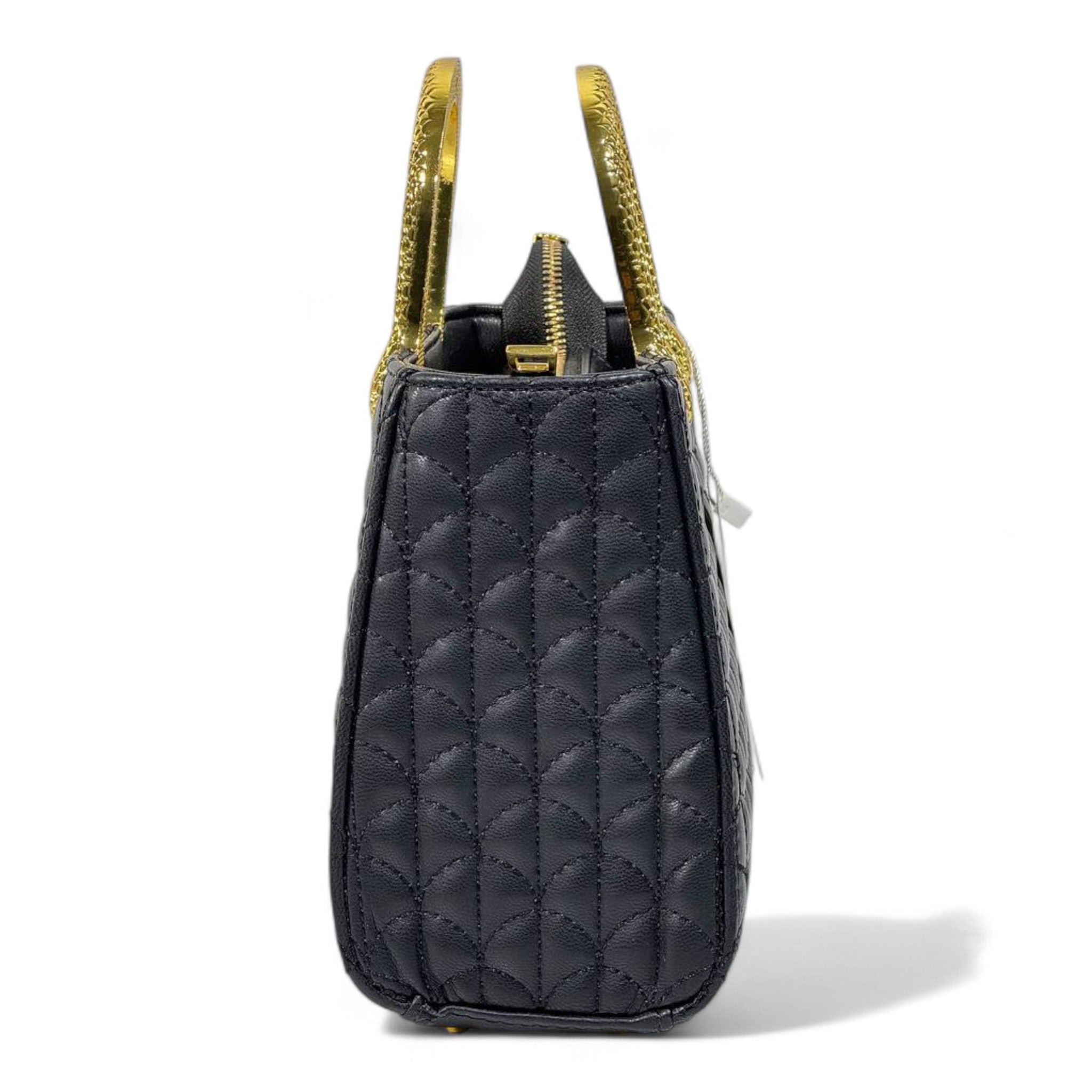 BVLGARI Black Quilted Handbag with Gold Serpent Handles β Luxury Iconic Design π€β¨