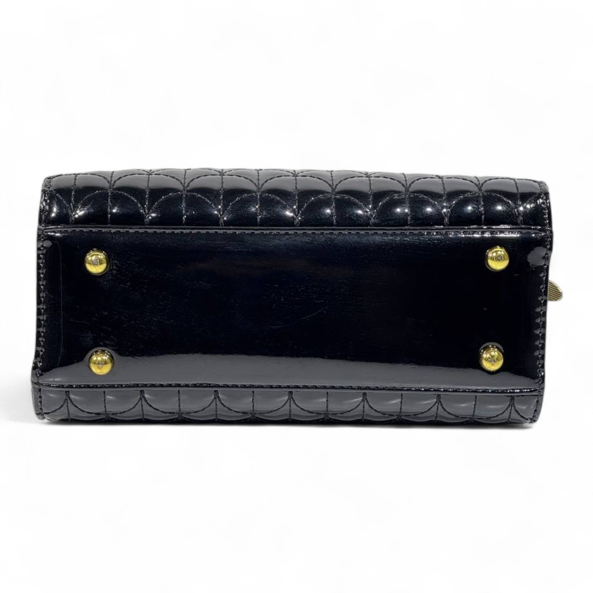 BVLGARI Patent Black Quilted Handbag with Gold Serpent Handles β Elite Luxury Statement π€β¨