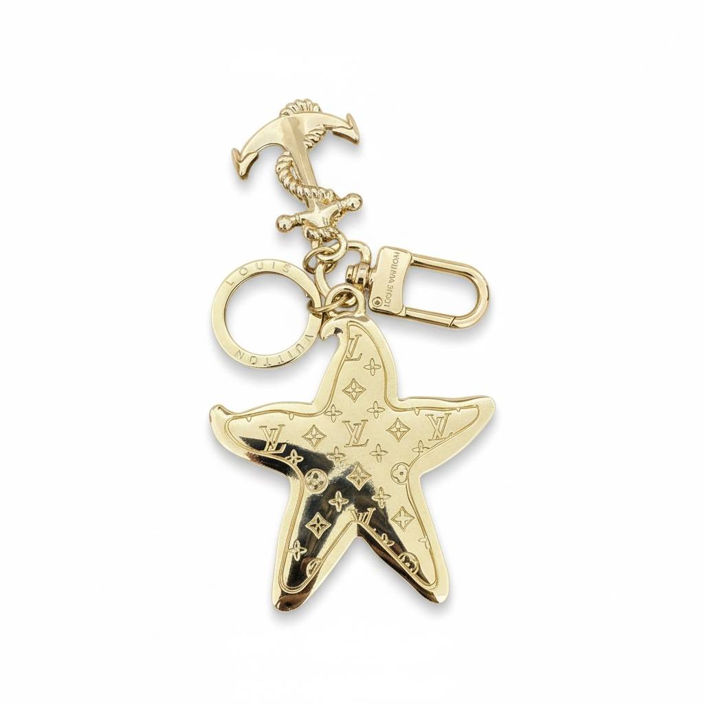 Louis Vuitton Starfish key chain – Gold Monogram Ocean Edition ✨⭐️