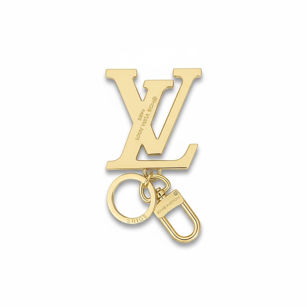 Louis Vuitton Blue Enamel LV Charm β¨π΅ | Luxury Gold Keychain & Bag Accessory