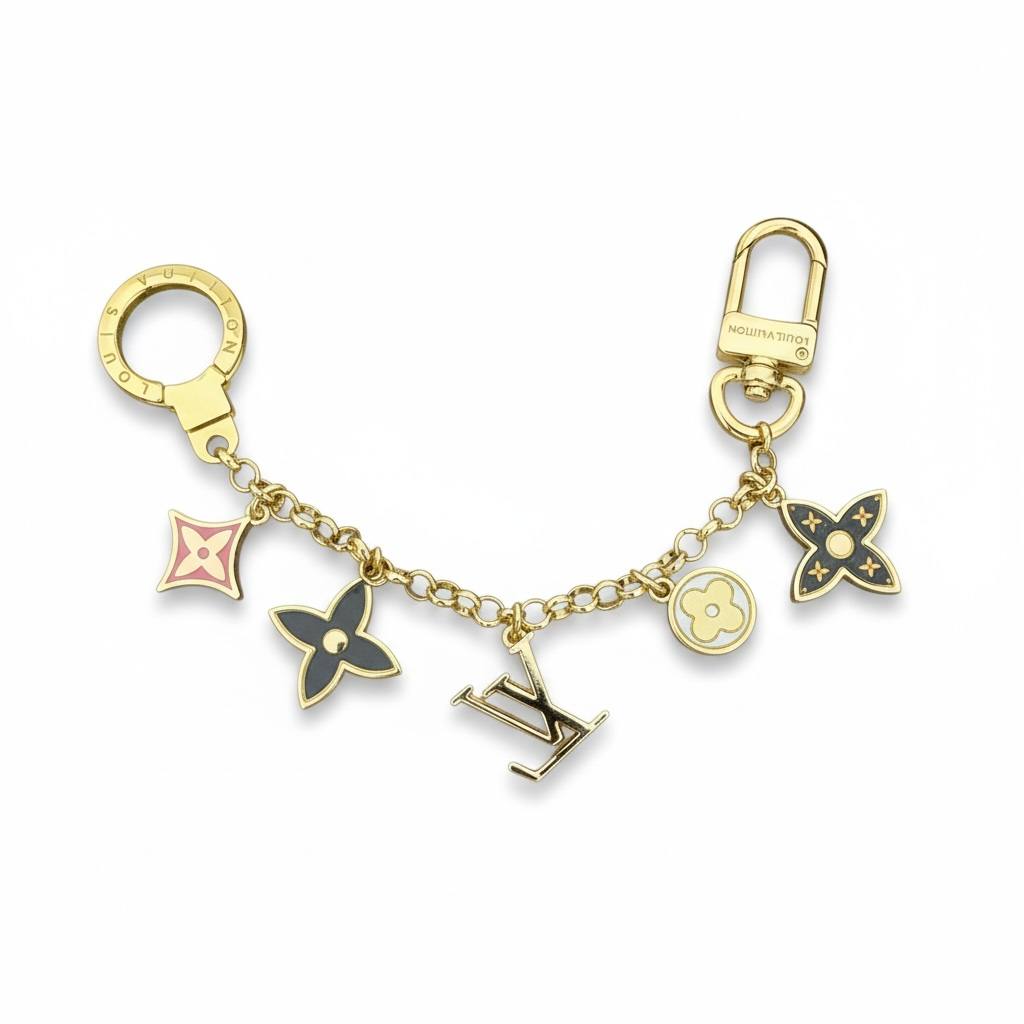 Louis Vuitton Multicolor Monogram Charm Chain β¨πΈπ€ | Luxury Gold Bag Accessory