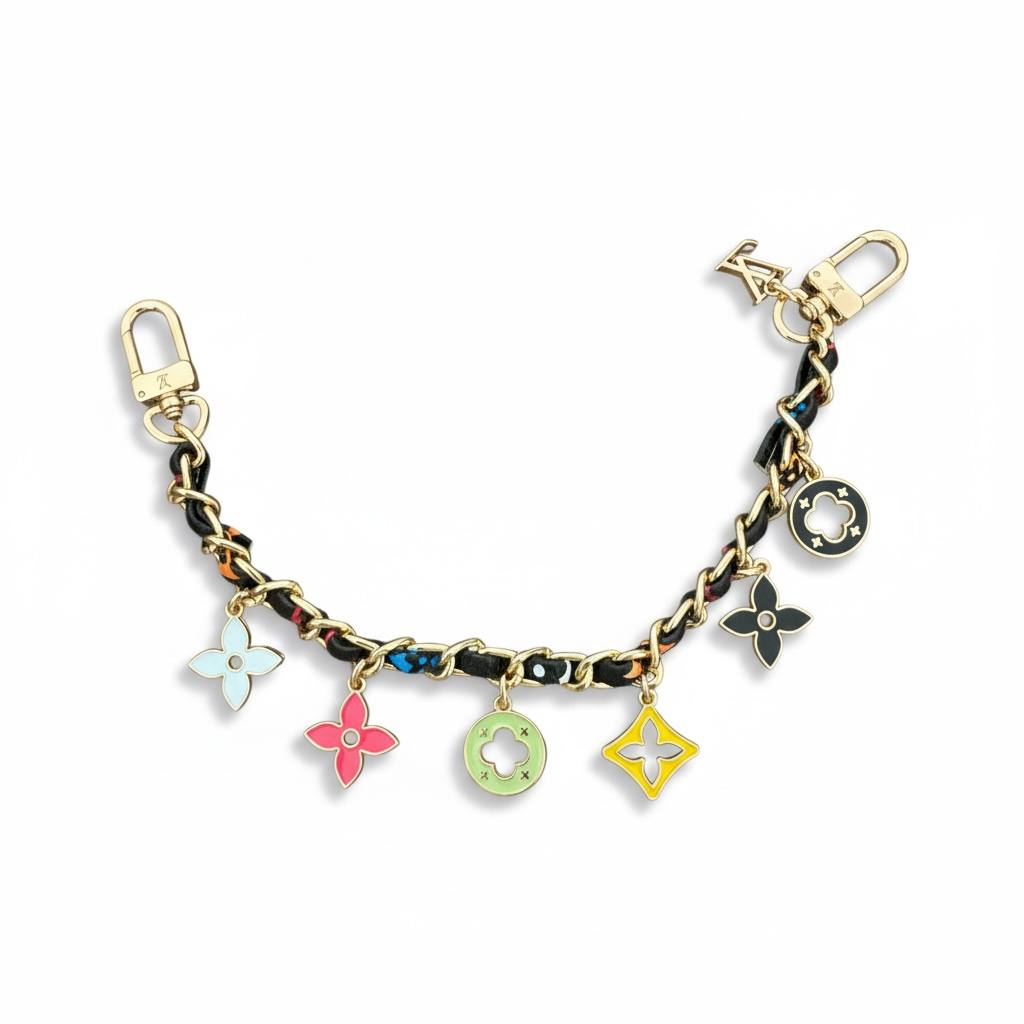 Louis Vuitton Multicolor Monogram Chain Charm β¨ππ | Luxury Bag Accessory
