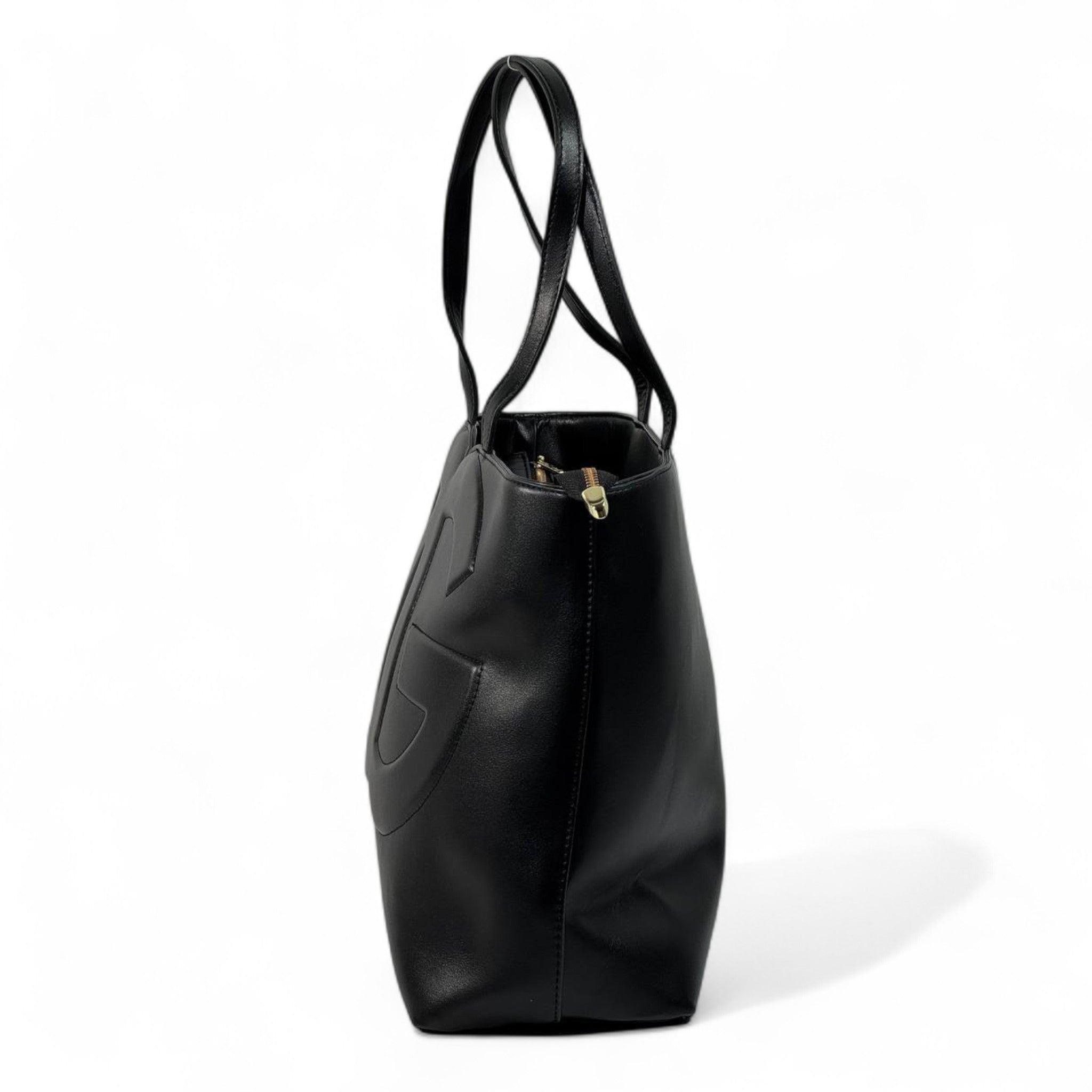 Dolce & Gabbana Black Leather DG Tote Bag β¨π€ | Iconic Embossed Logo Shopper