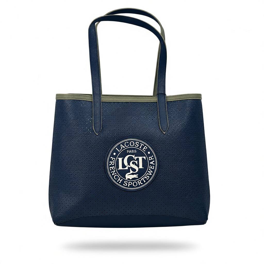 ✨ Lacoste Double-Face Reversible Sports Tote – Navy & Olive Edition ✨