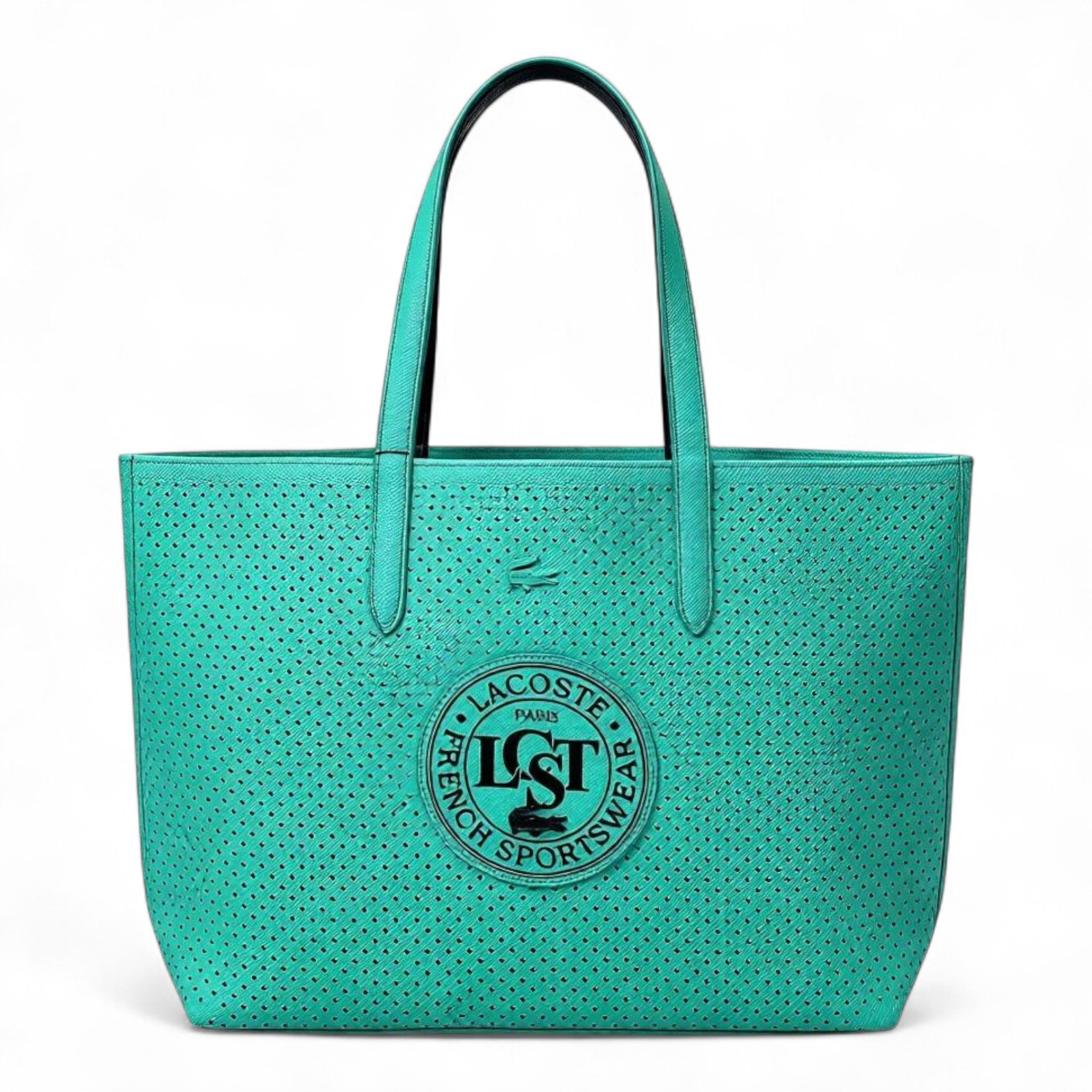✨ Lacoste Double-Face Reversible Sports Tote – Navy & Mint Edition ✨