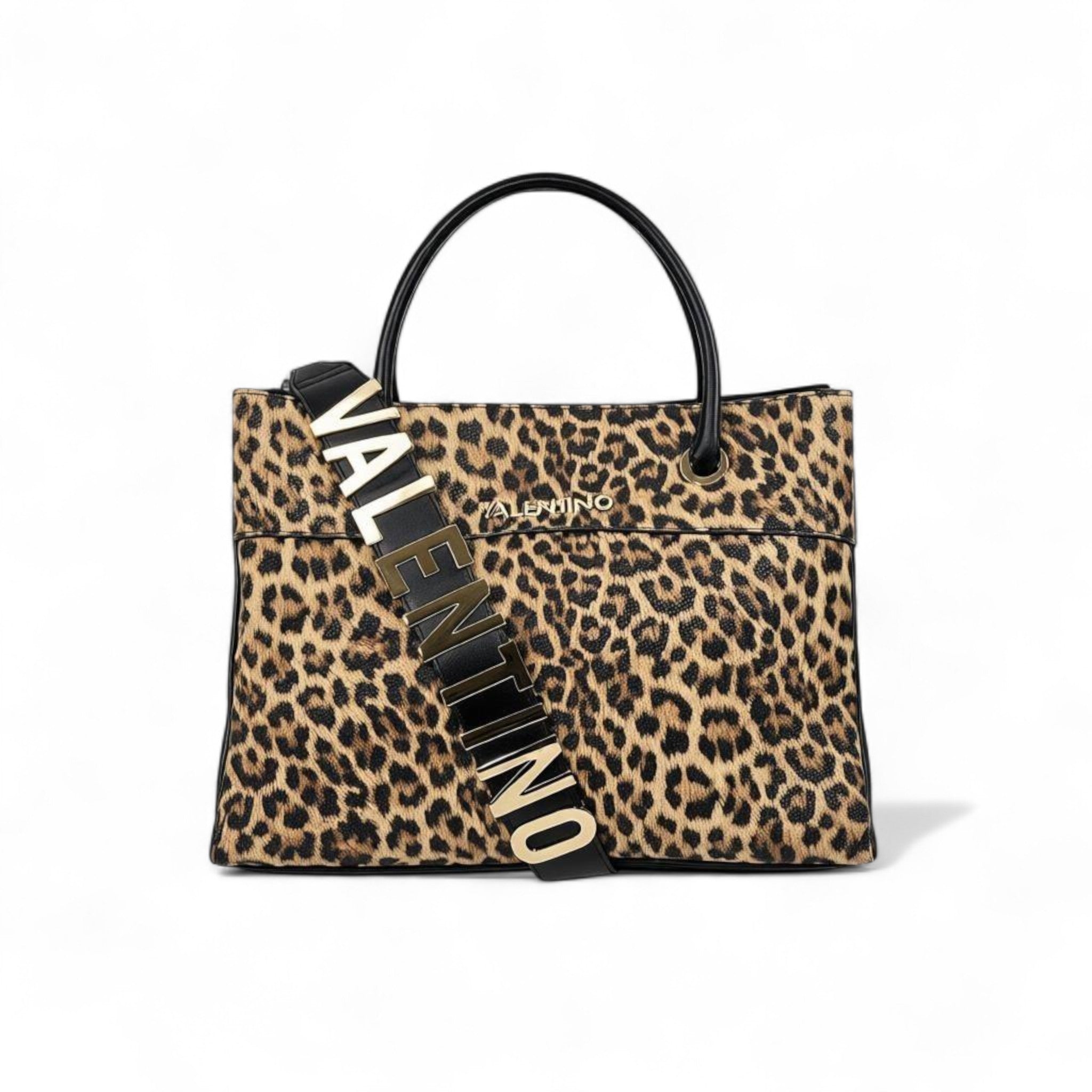β¨ Valentino Leopard Print Tote β Bold Signature Strap Edition β¨