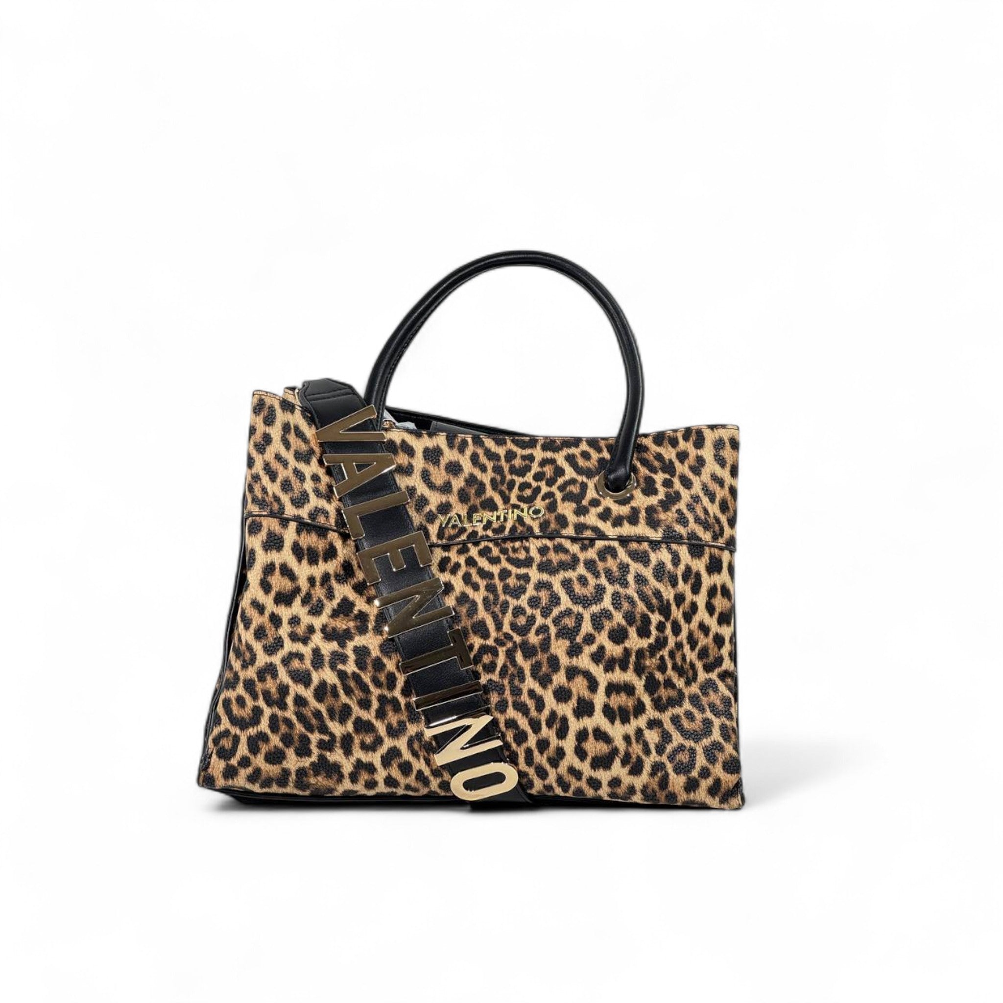β¨ Valentino Leopard Print Tote β Bold Signature Strap Edition β¨