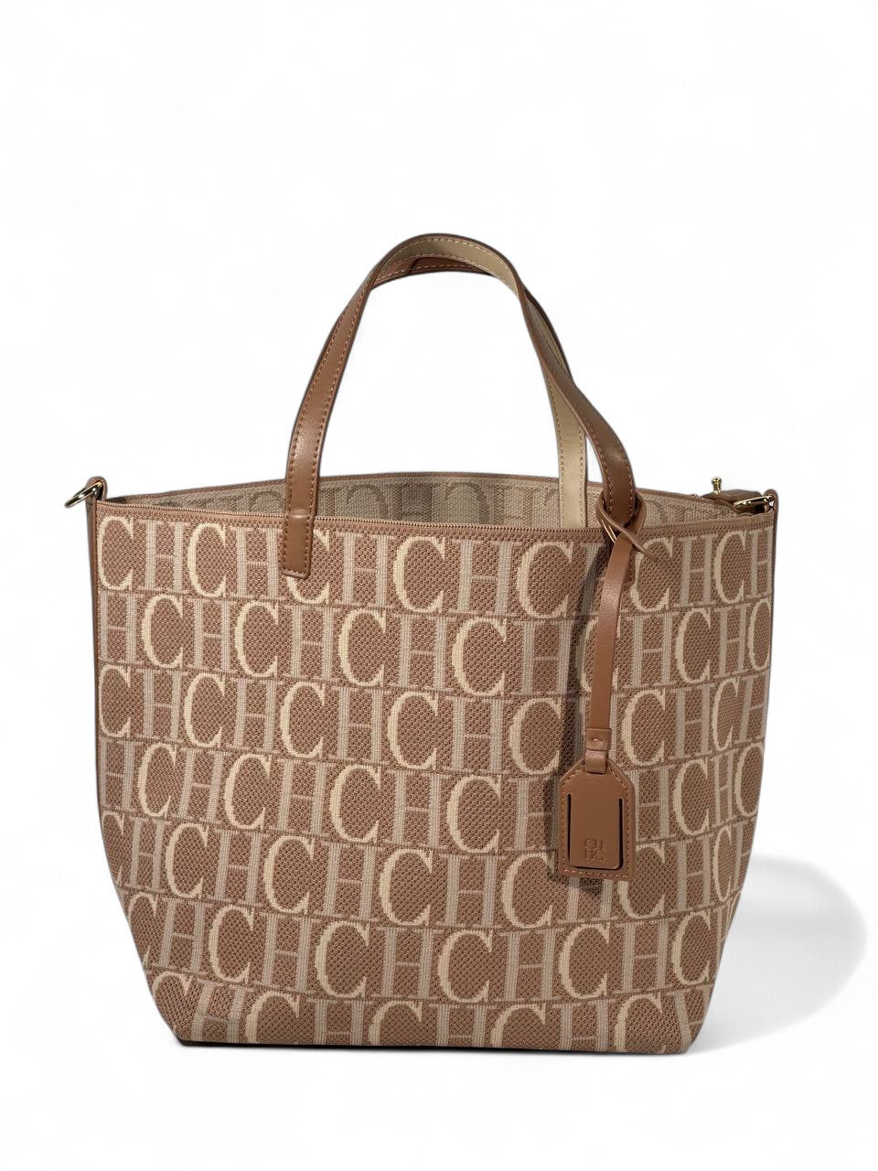 CH Carolina Herrera Monogram Tote in Beige β Luxury Everyday Icon ππ