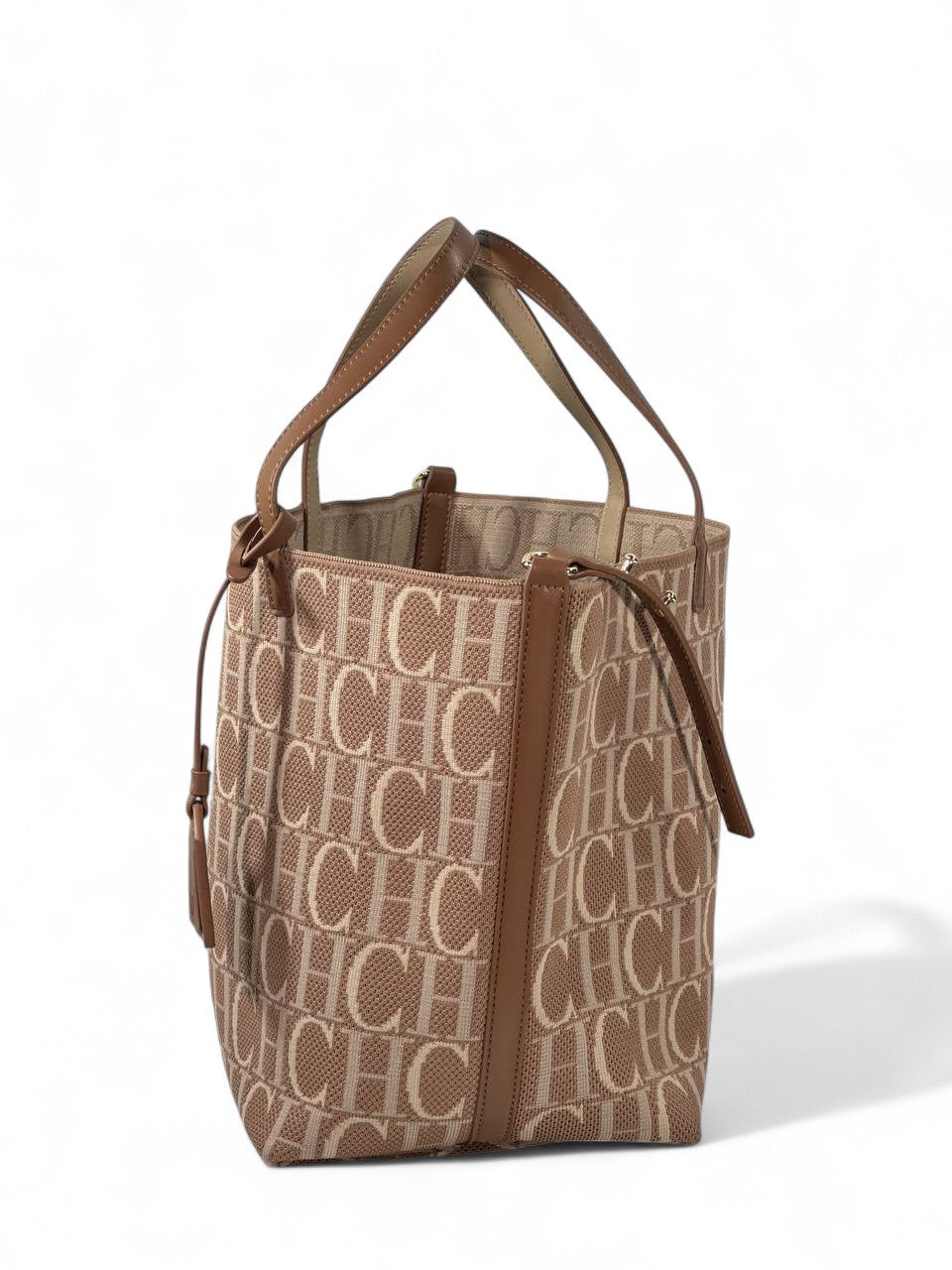 CH Carolina Herrera Monogram Tote in Beige β Luxury Everyday Icon ππ
