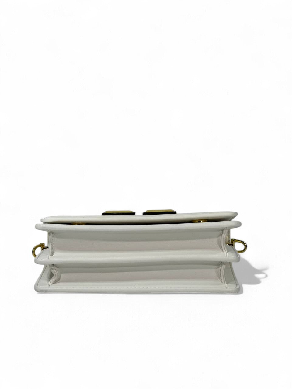 Elisabetta Franchi White Twist-Handle Iconic Shoulder Bag ✨🤍