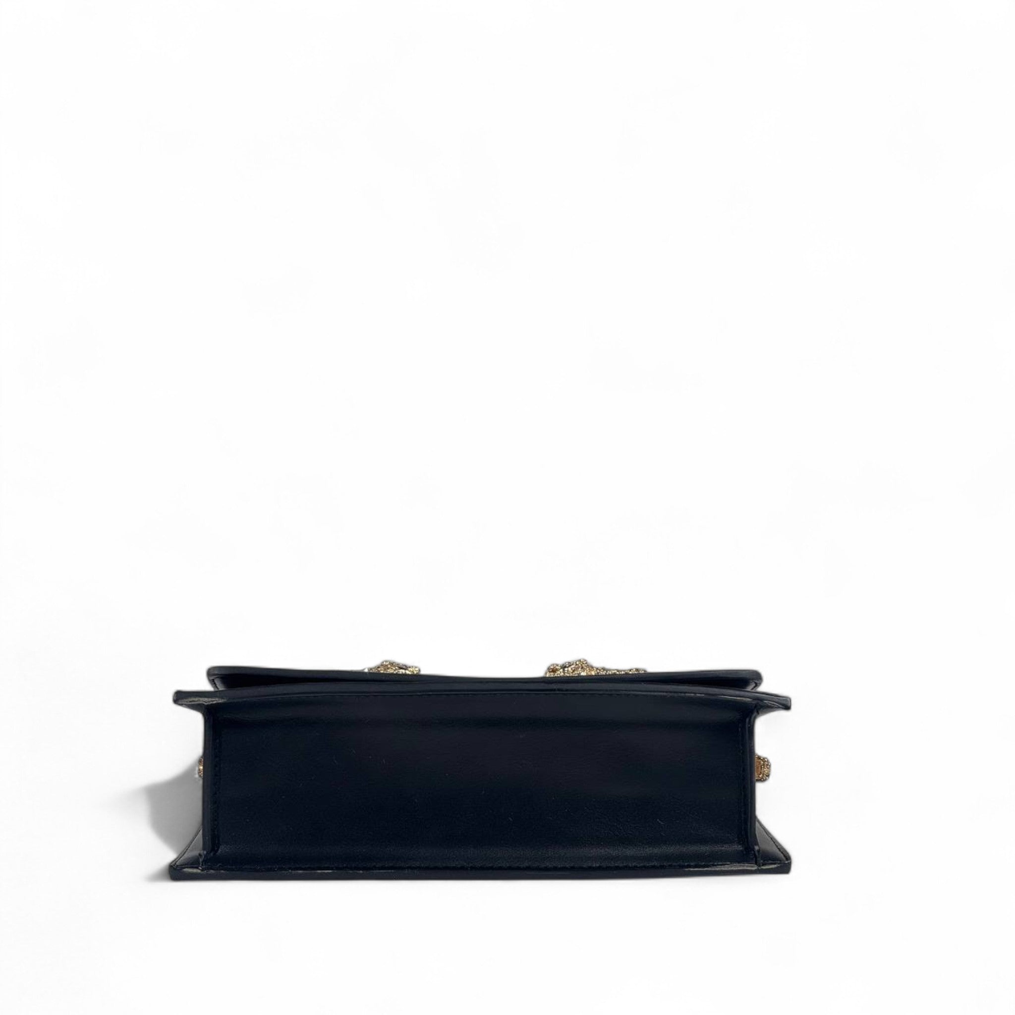 đ
Roberto Cavalli Black Leather Clutch â Gold Embroidered Tigers ⨠| Luxury Womenâs Evening Bag